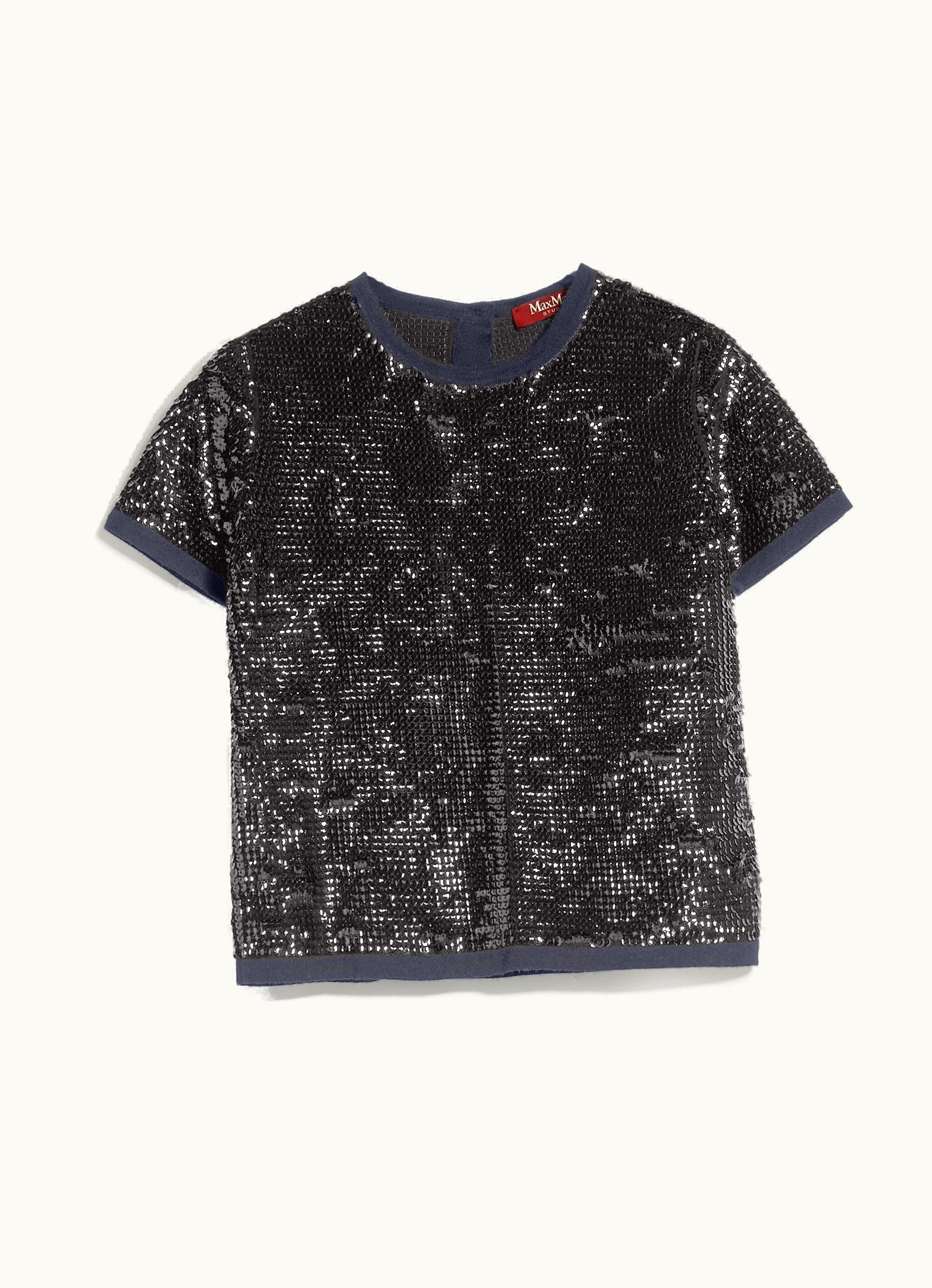 Max Mara Max Mara Sequinned Wool Sweater Dark Grey Rupia