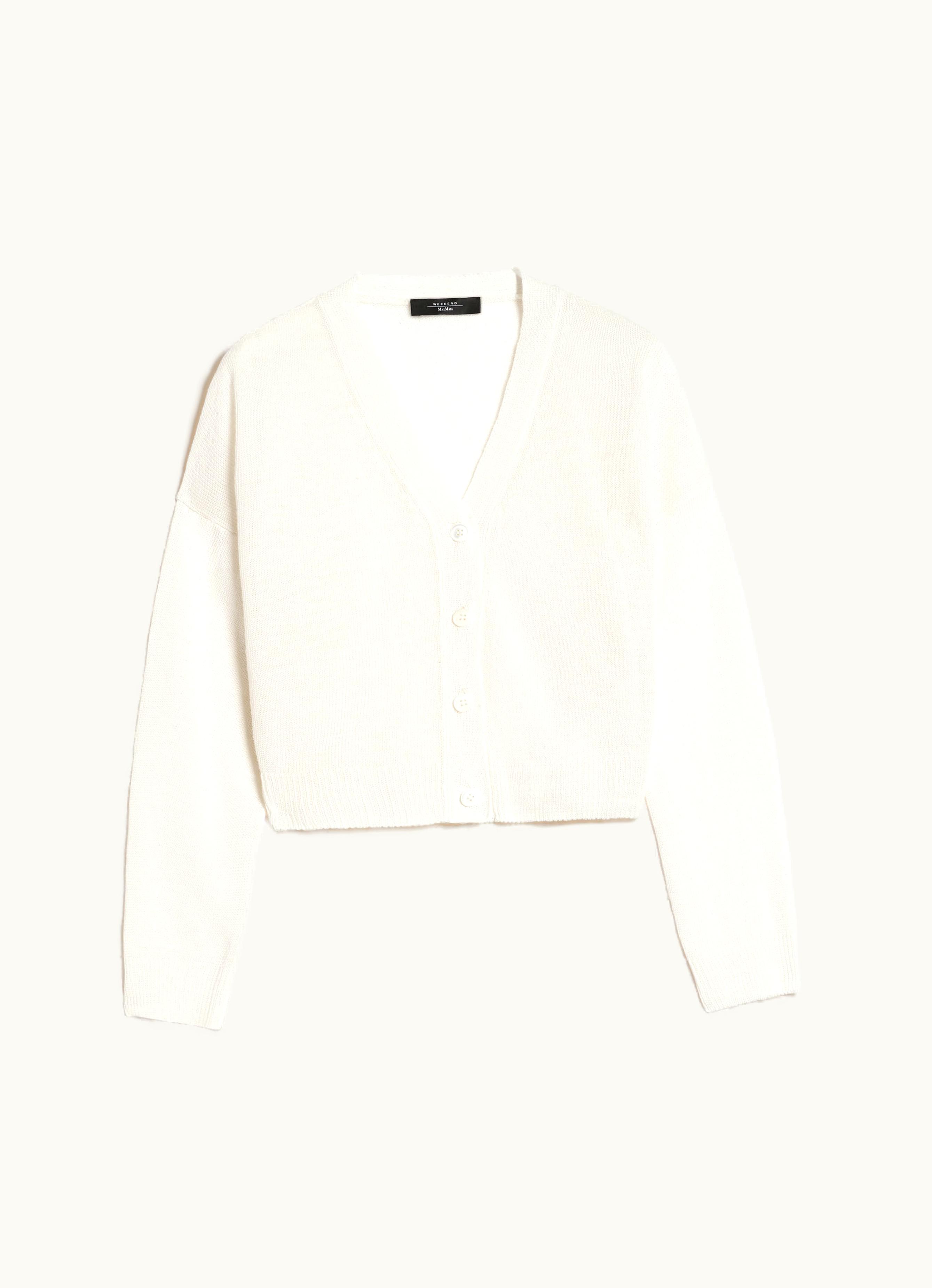 Max Mara Max Mara Linen Yarn Cardigan Ivory Daniela