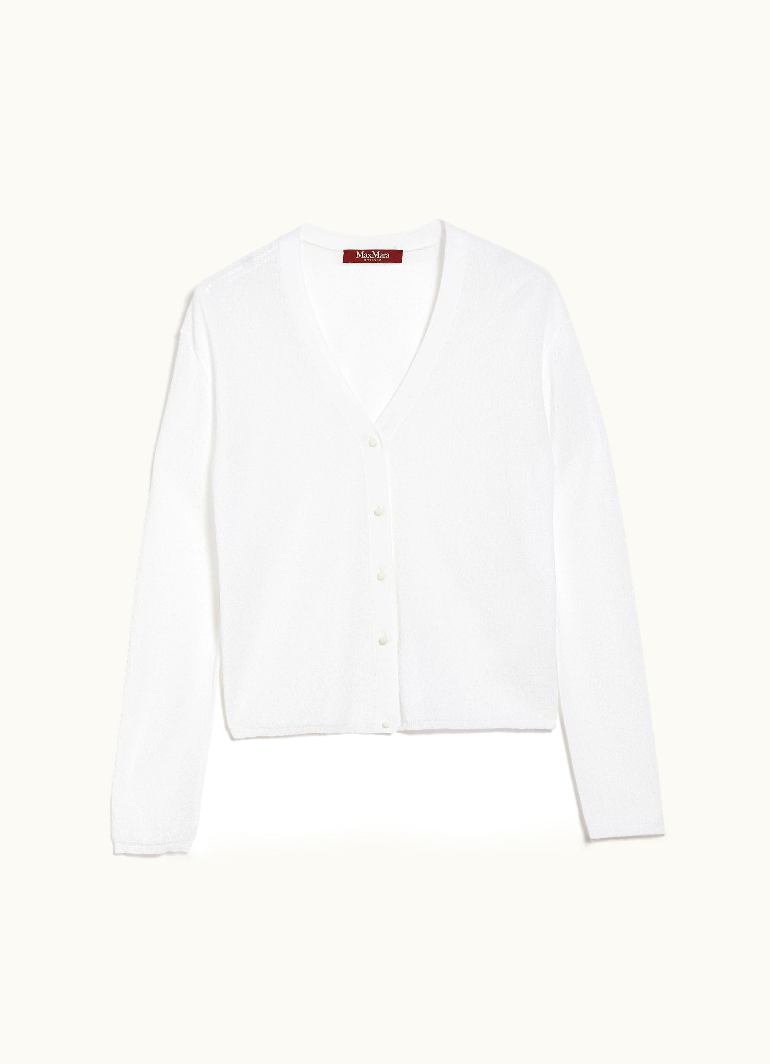 Max Mara Max Mara Viscose Yarn Cardigan Optical White Large