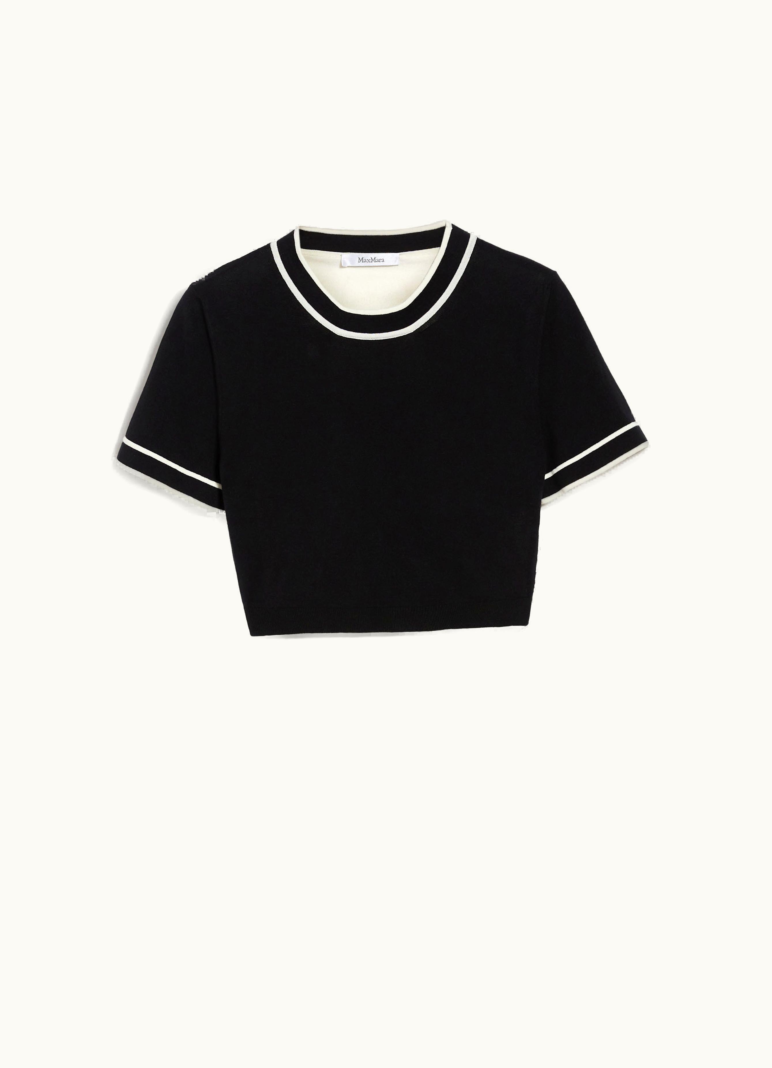 Max Mara Max Mara Cotton Yarn Cropped Jumper Black Uscio