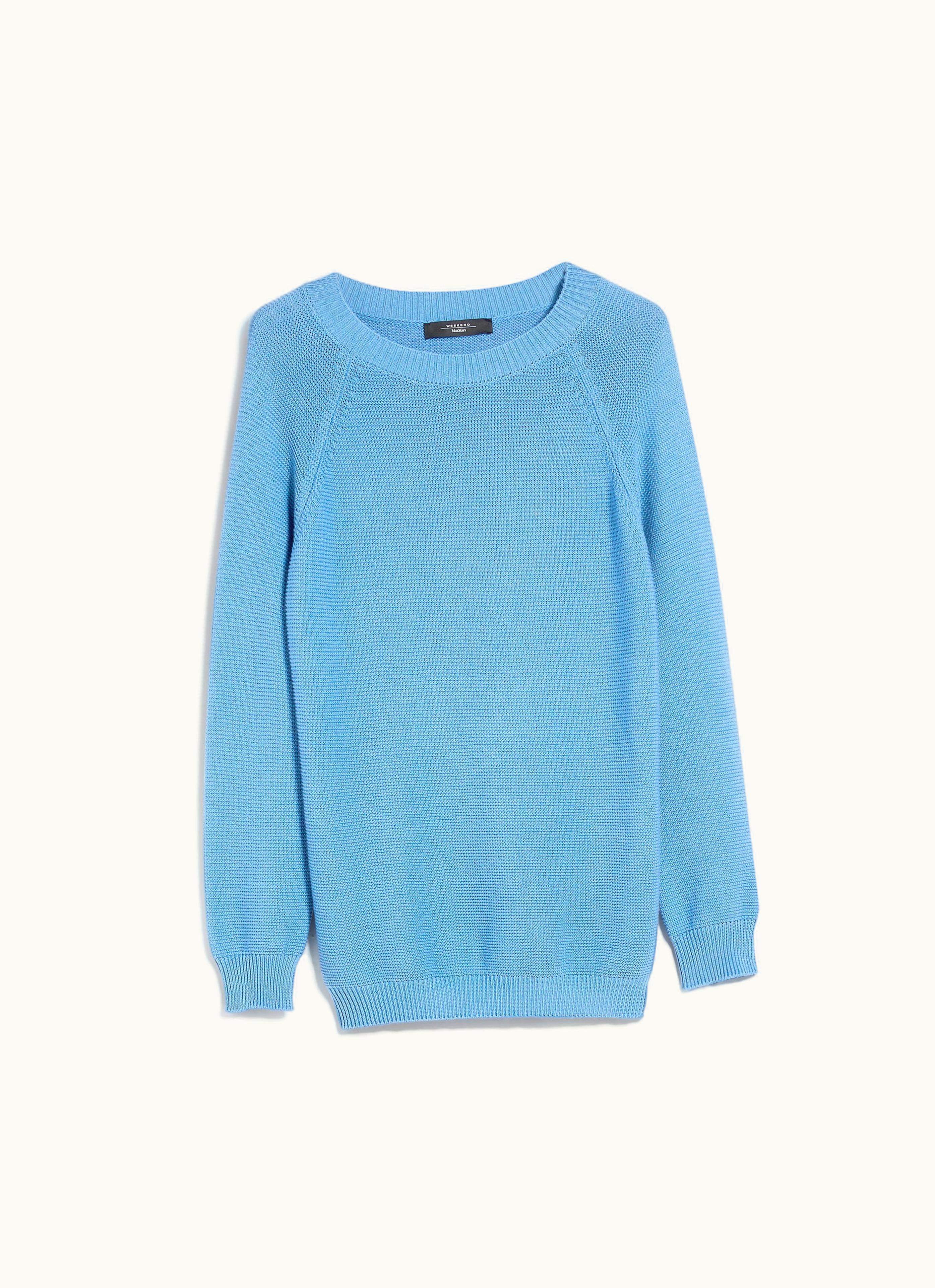 Max Mara Max Mara Relaxed-fit Cotton Sweater Sky Blue Linz