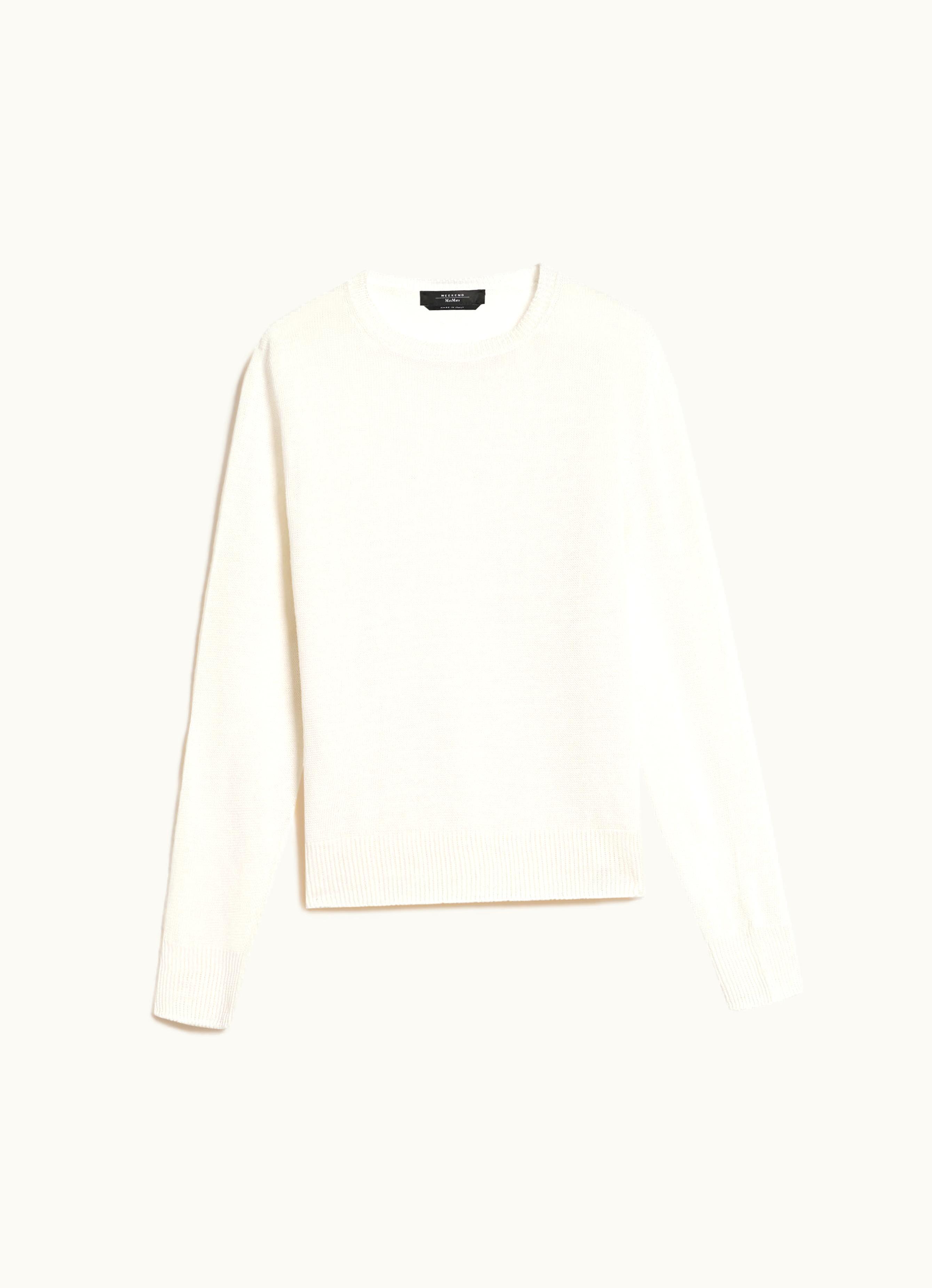 Max Mara Max Mara Linen Yarn Sweater Ivory Atzeco