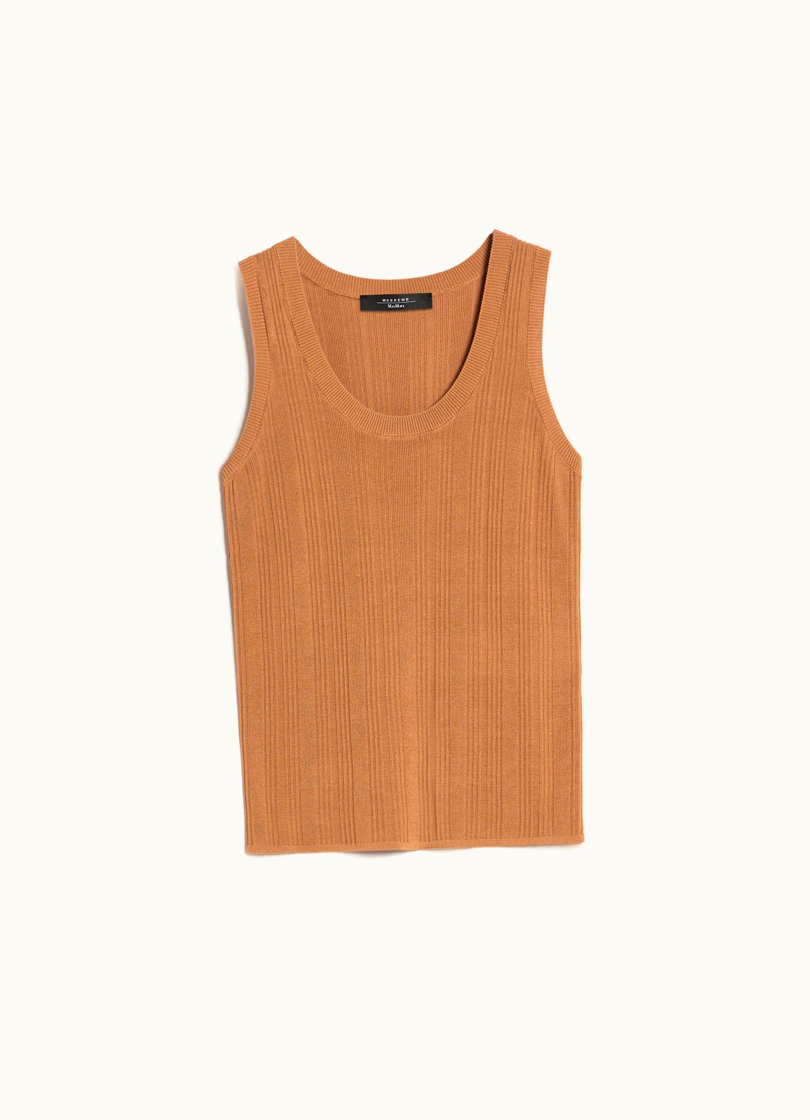Max Mara Max Mara Viscose Vest Top Terra Cotta Ceylon