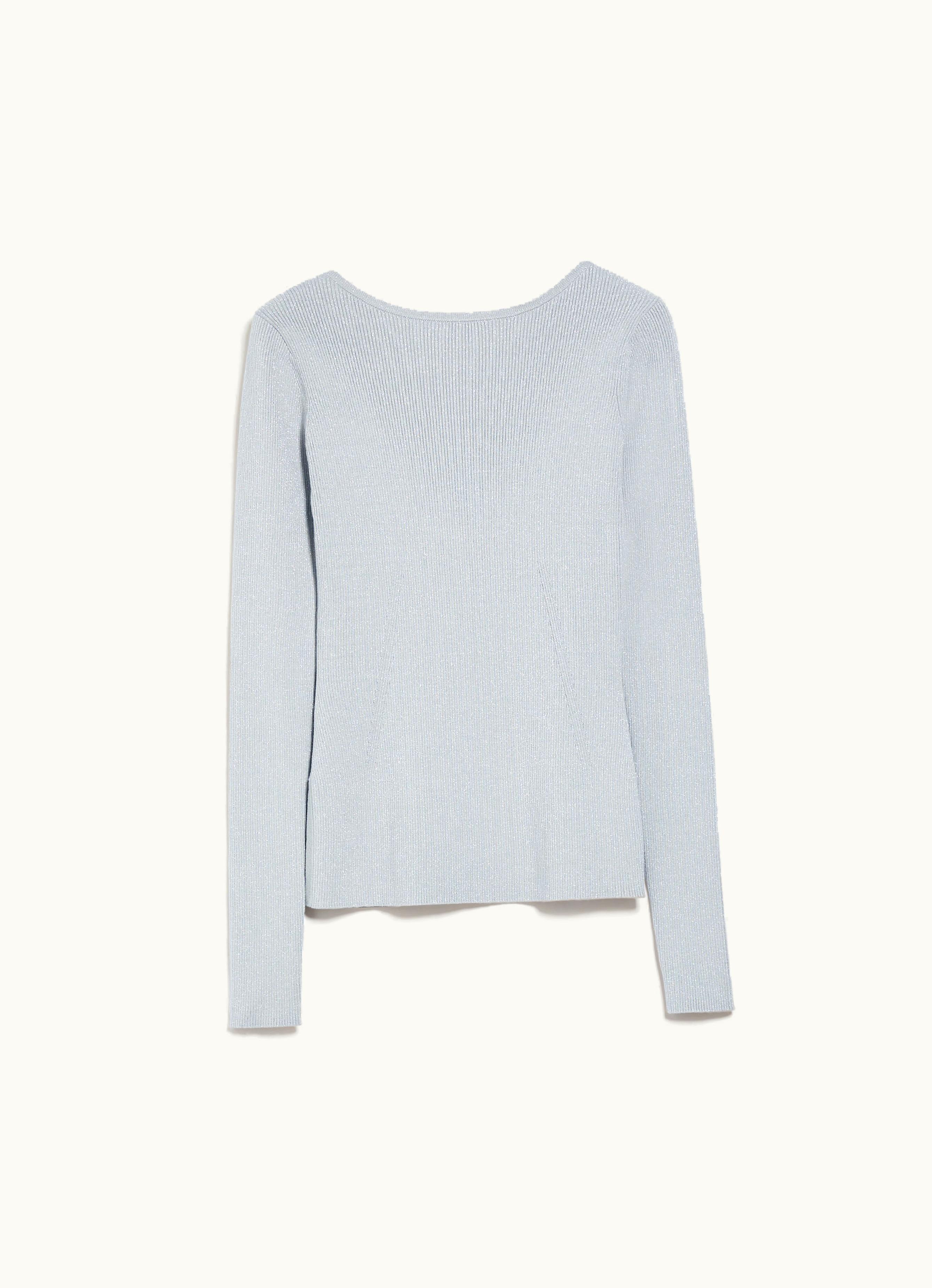 Max Mara Max Mara Viscose And Lurex Yarn Sweater Silver Favella