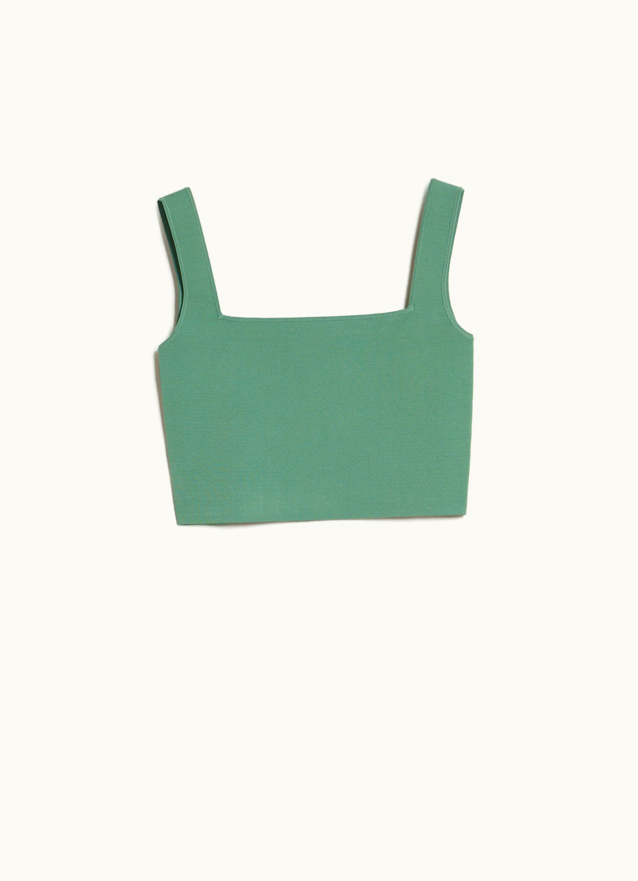 Max Mara Max Mara Viscose Yarn Vest Top Green Tresa