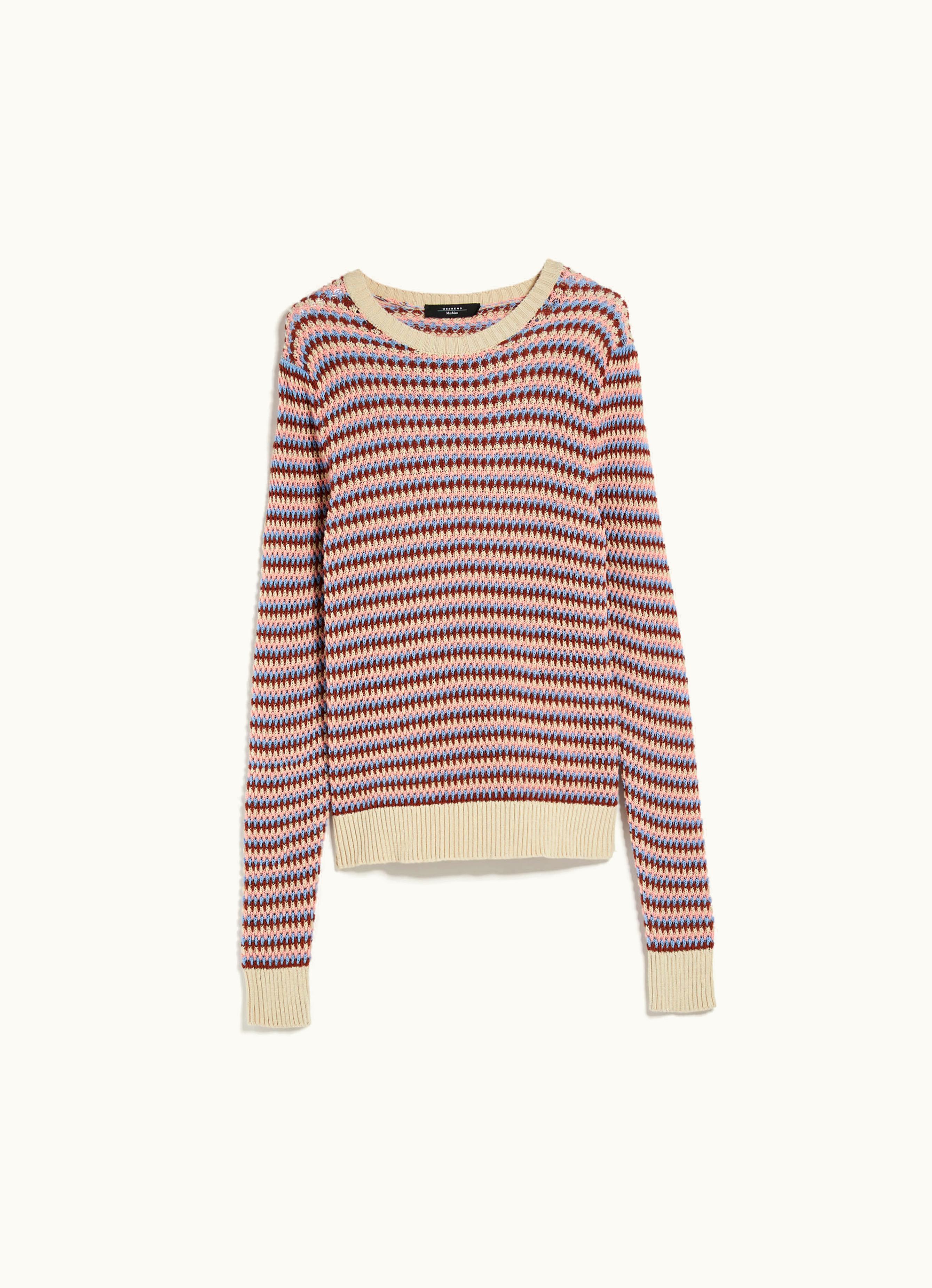 Max Mara Max Mara Striped Cotton crew-neck Sweater Sand Revere