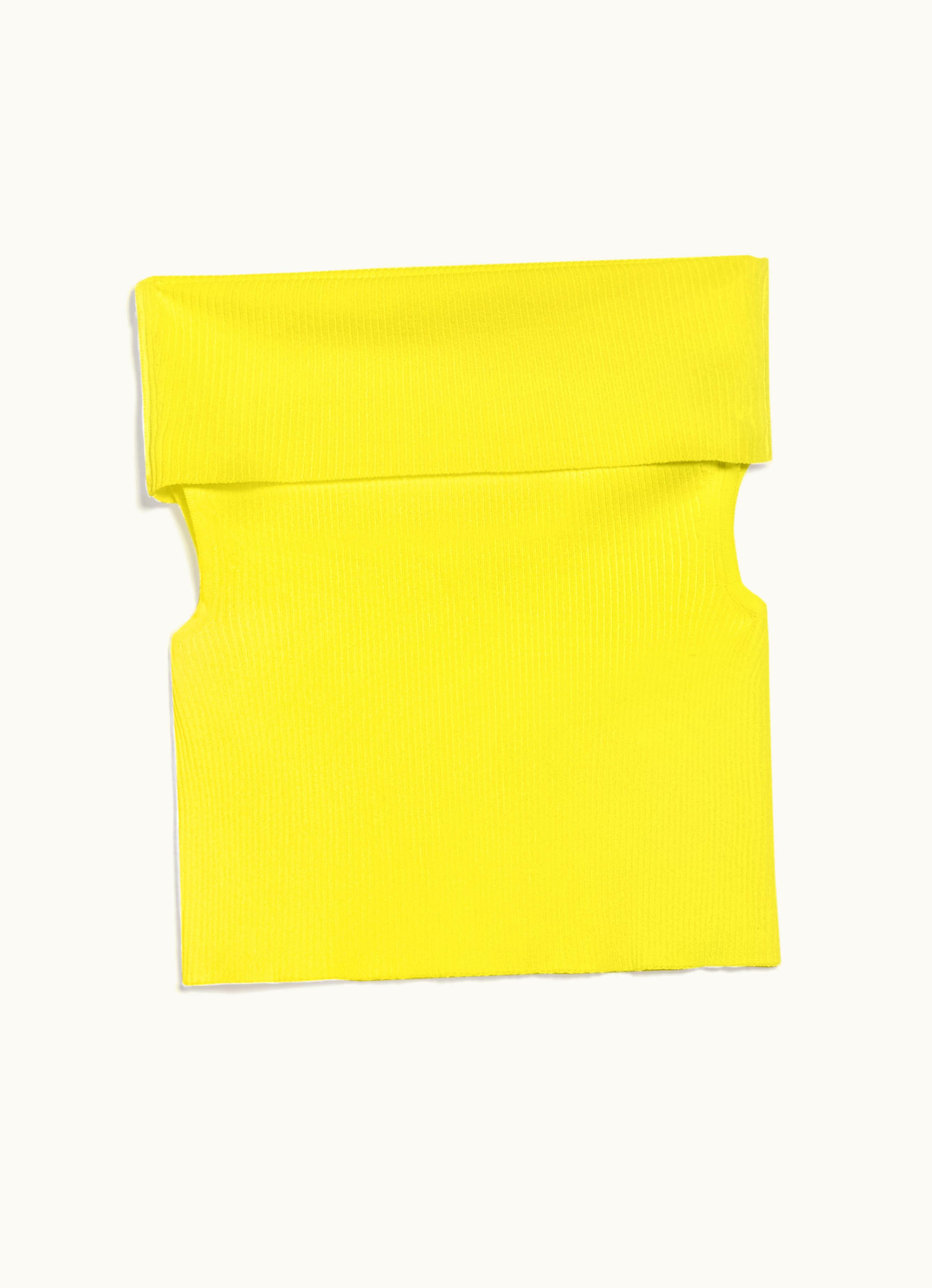 Max Mara Max Mara Ribbed Viscose Crop Top Yellow Osaka