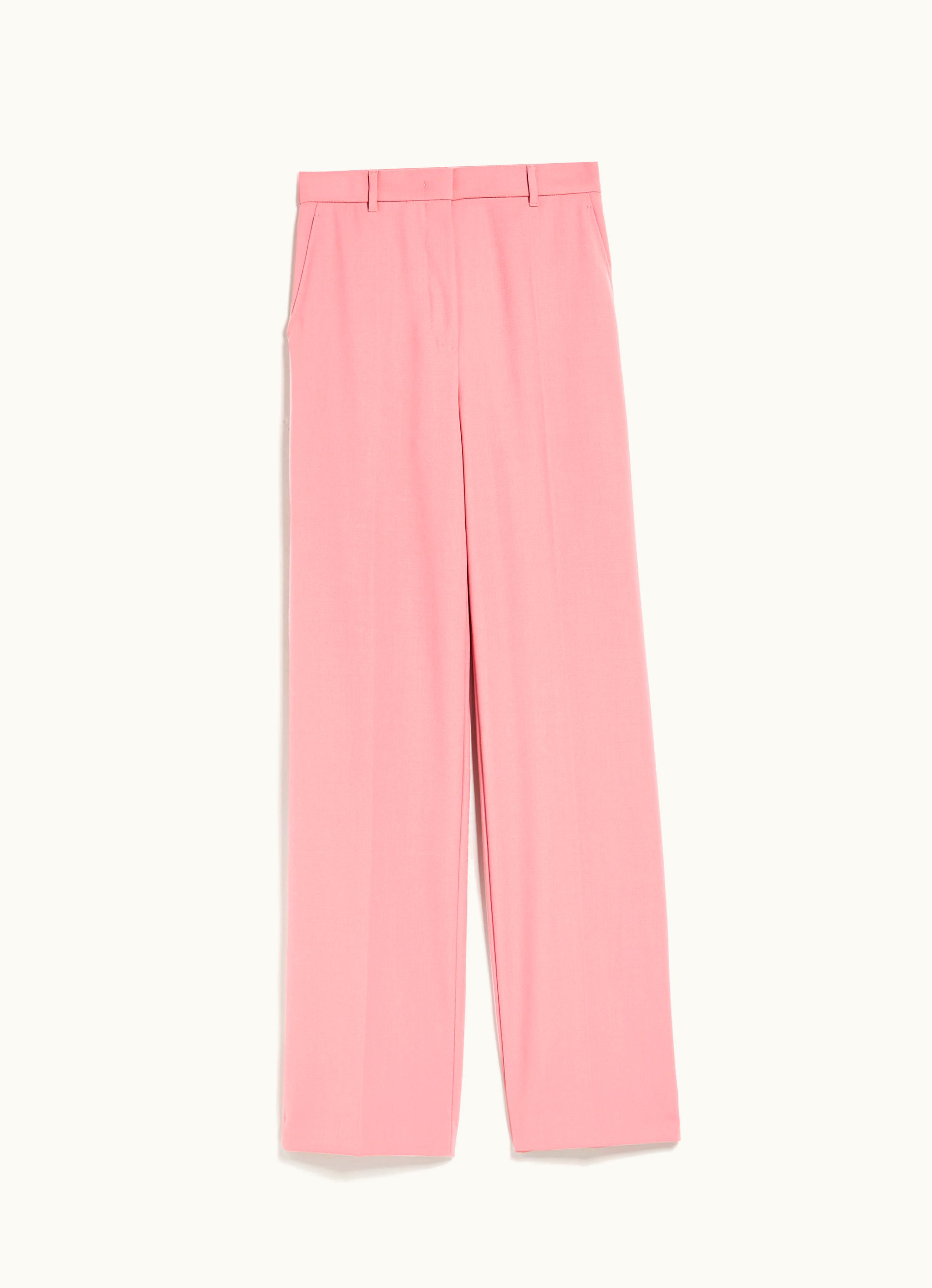 Max Mara Max Mara Wool Crepe Trousers Dark Pink Agami