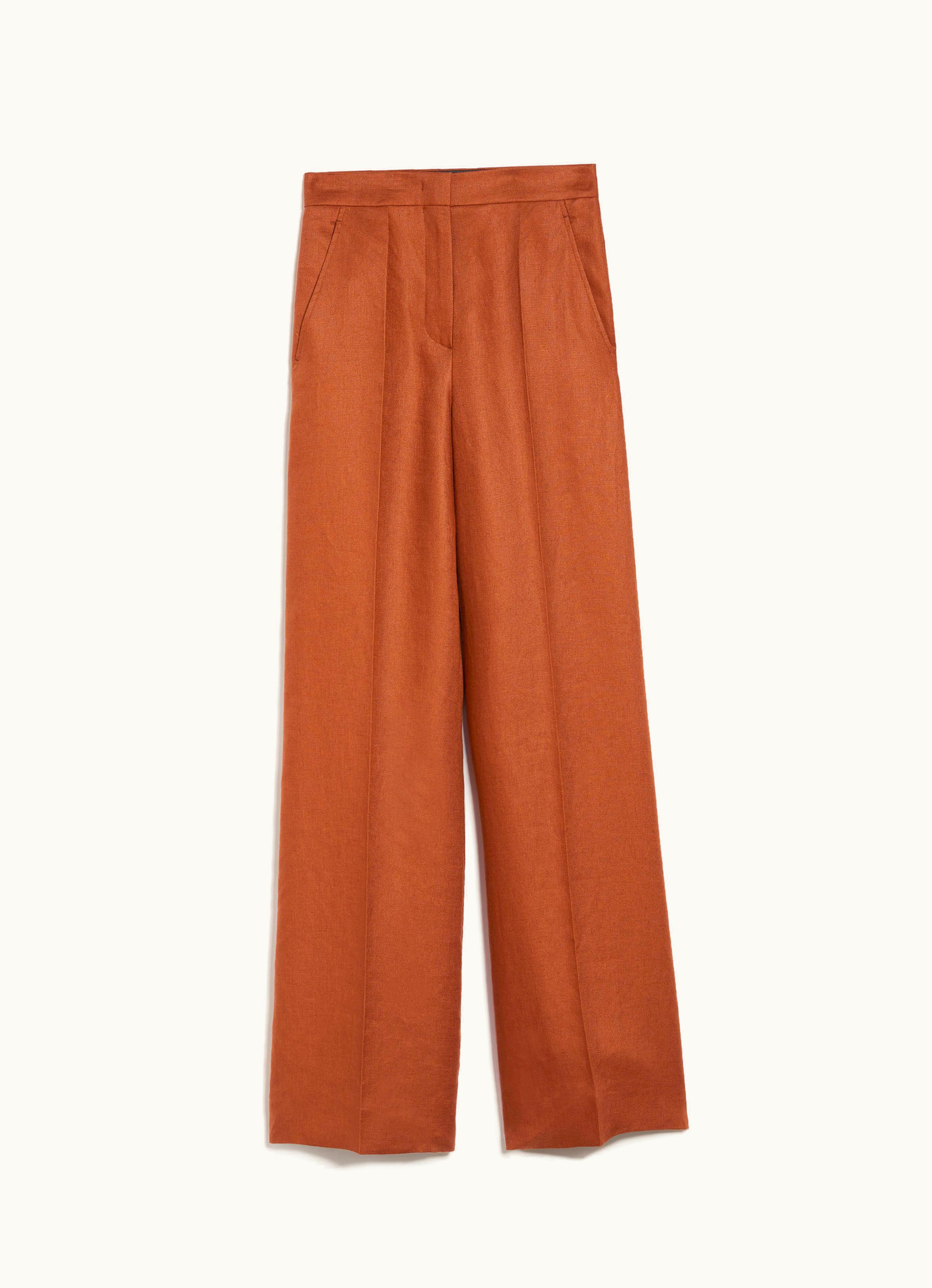 Max Mara Max Mara Linen Tailored Trousers Tobacco Hangar