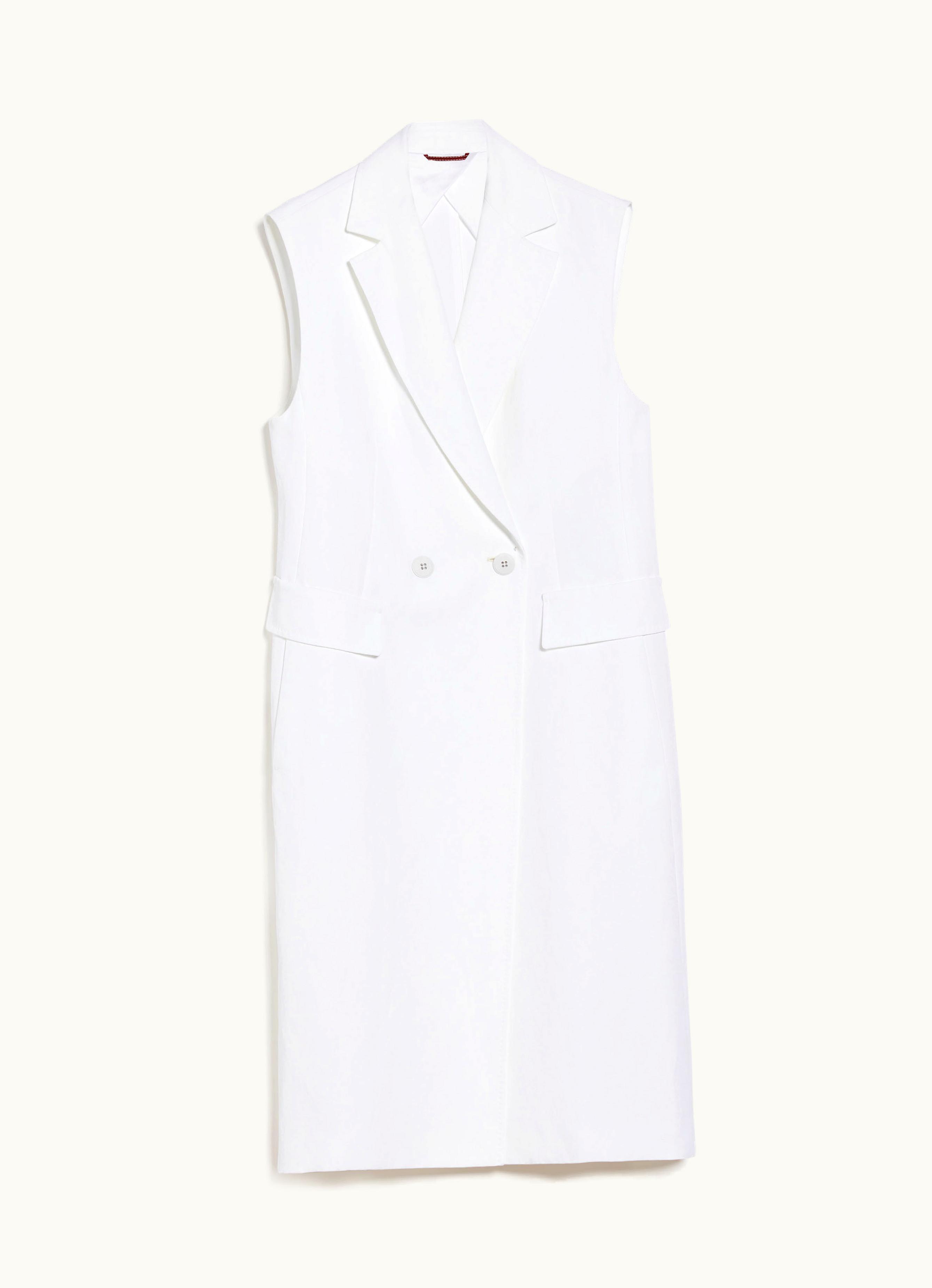 Max Mara Max Mara Viscose And Linen Waistcoat White Rosanna