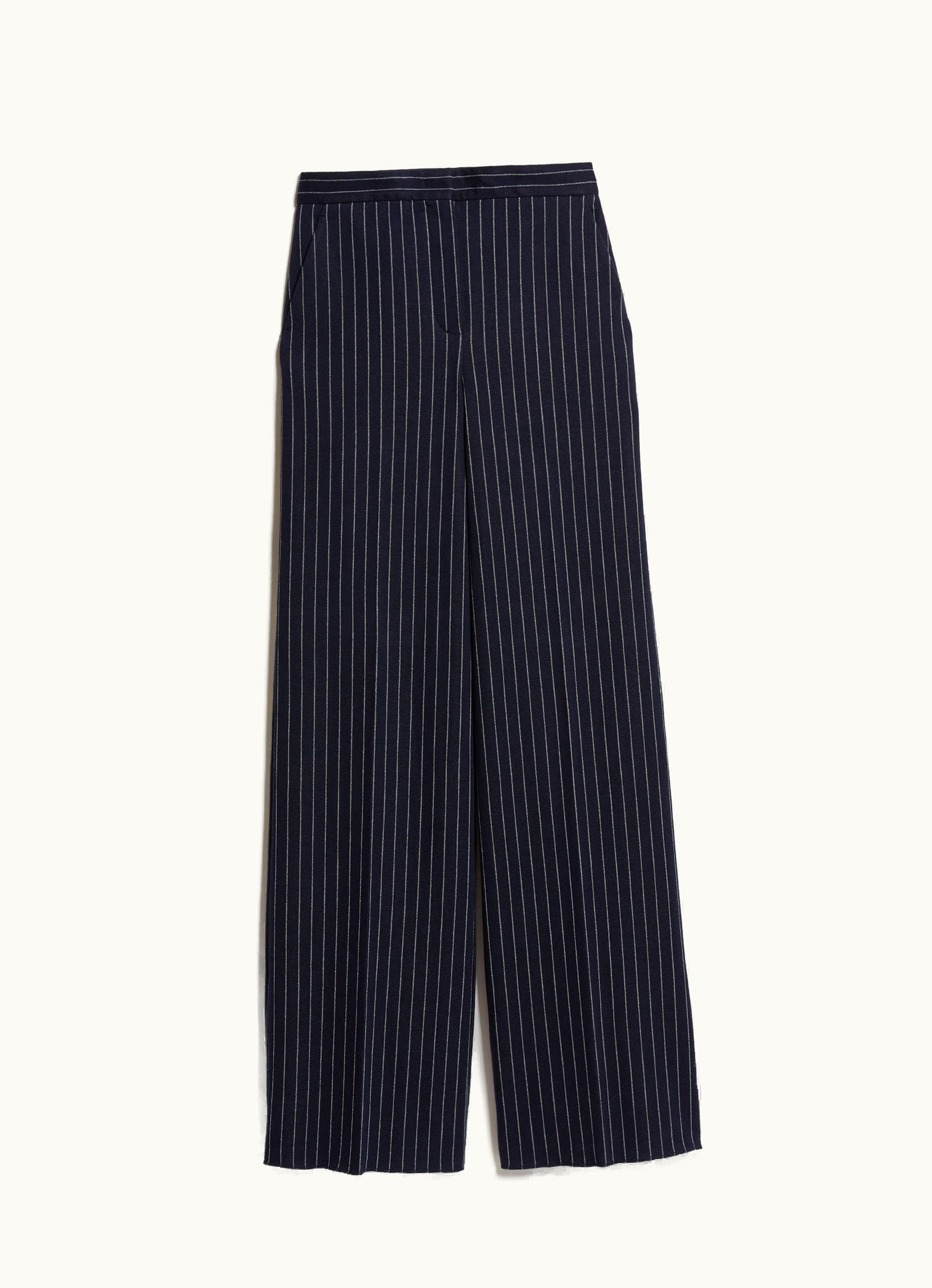 Max Mara Max Mara Cotton Cashmere And Silk Palazzo Trousers Ultramarine Benito