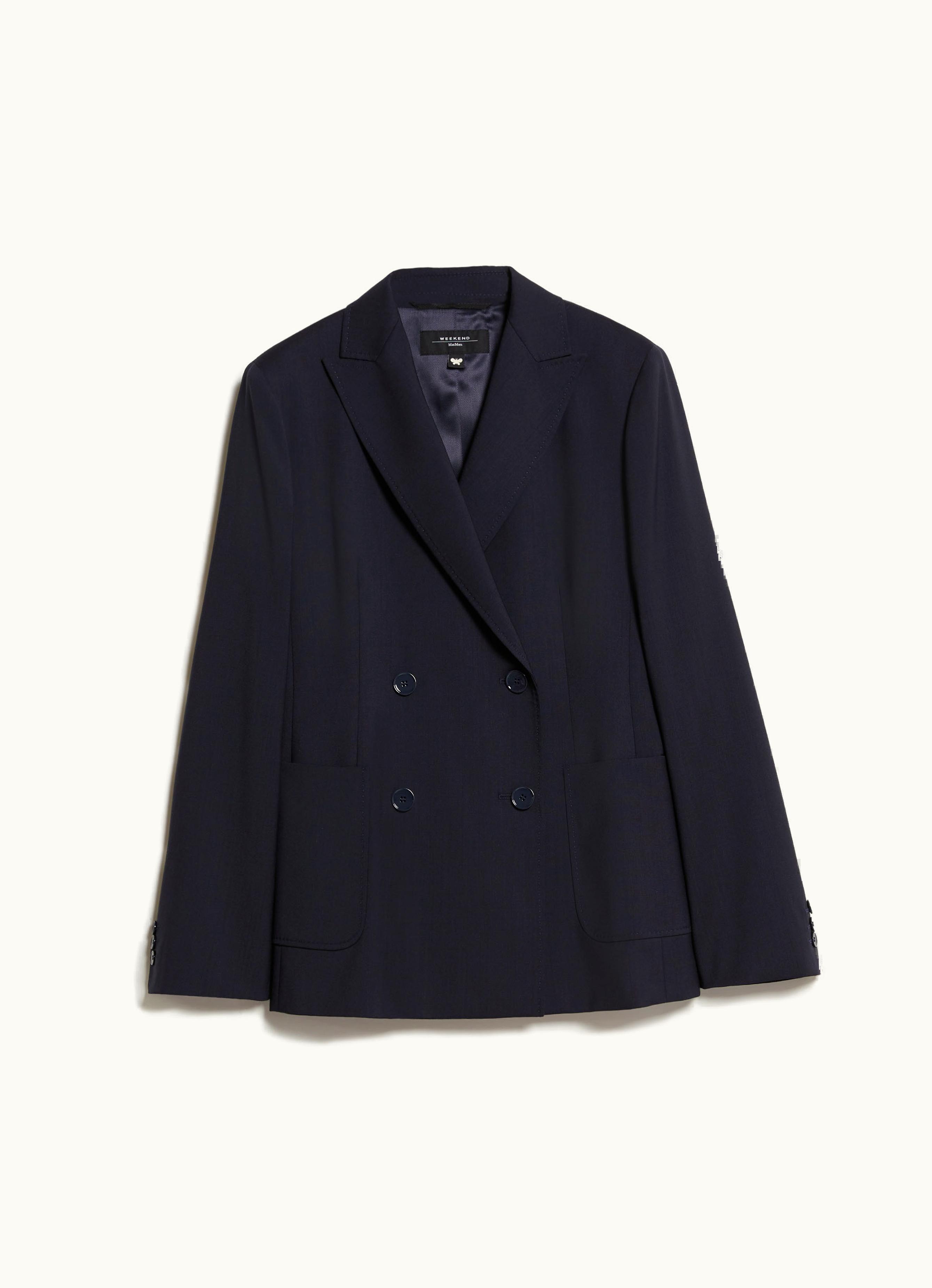 Max Mara Max Mara Tailored Woollen Cloth Blazer Navy Nervoso