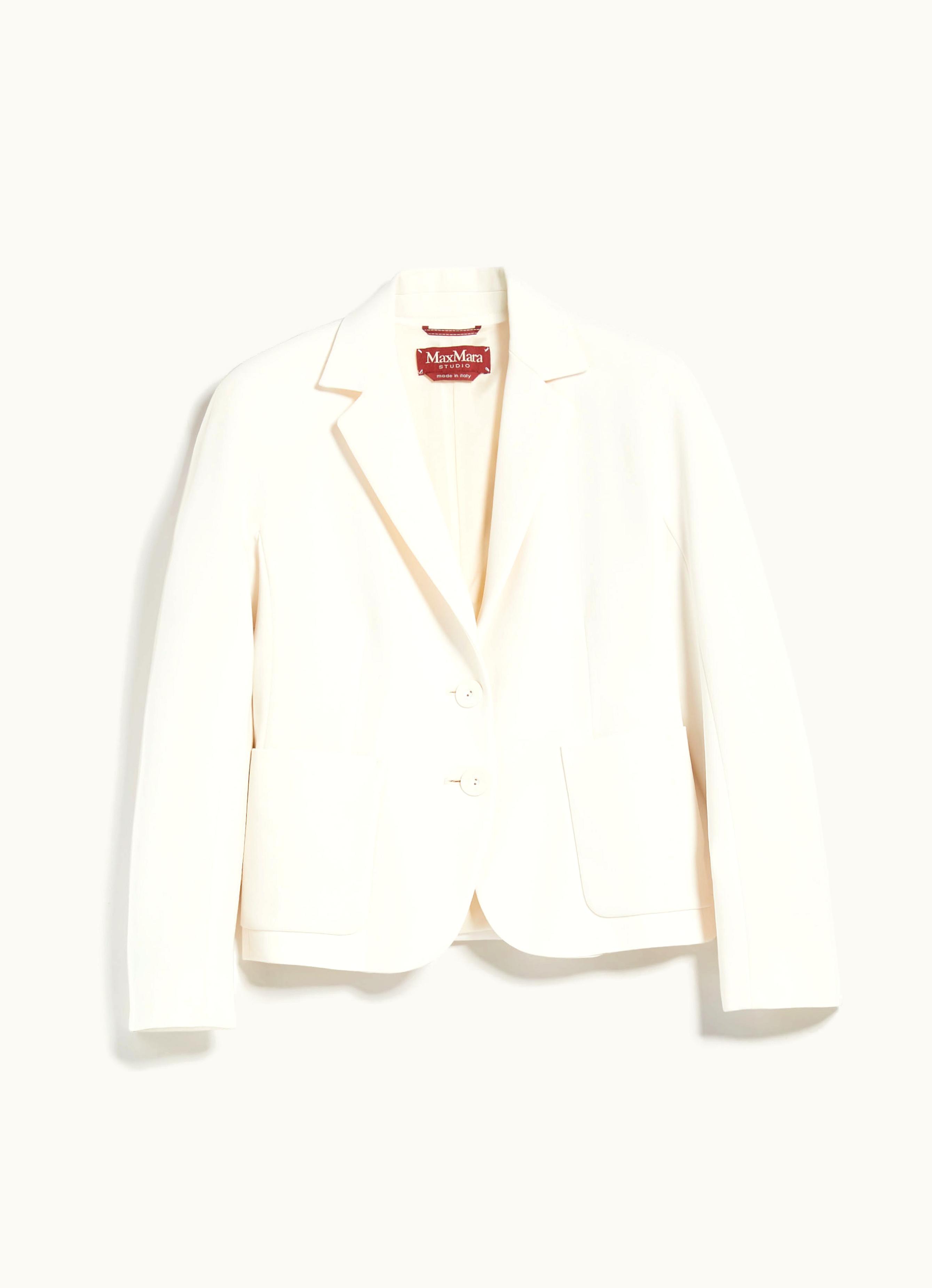 Max Mara Max Mara Single-breasted Cady Jacket Ivory Ginseng