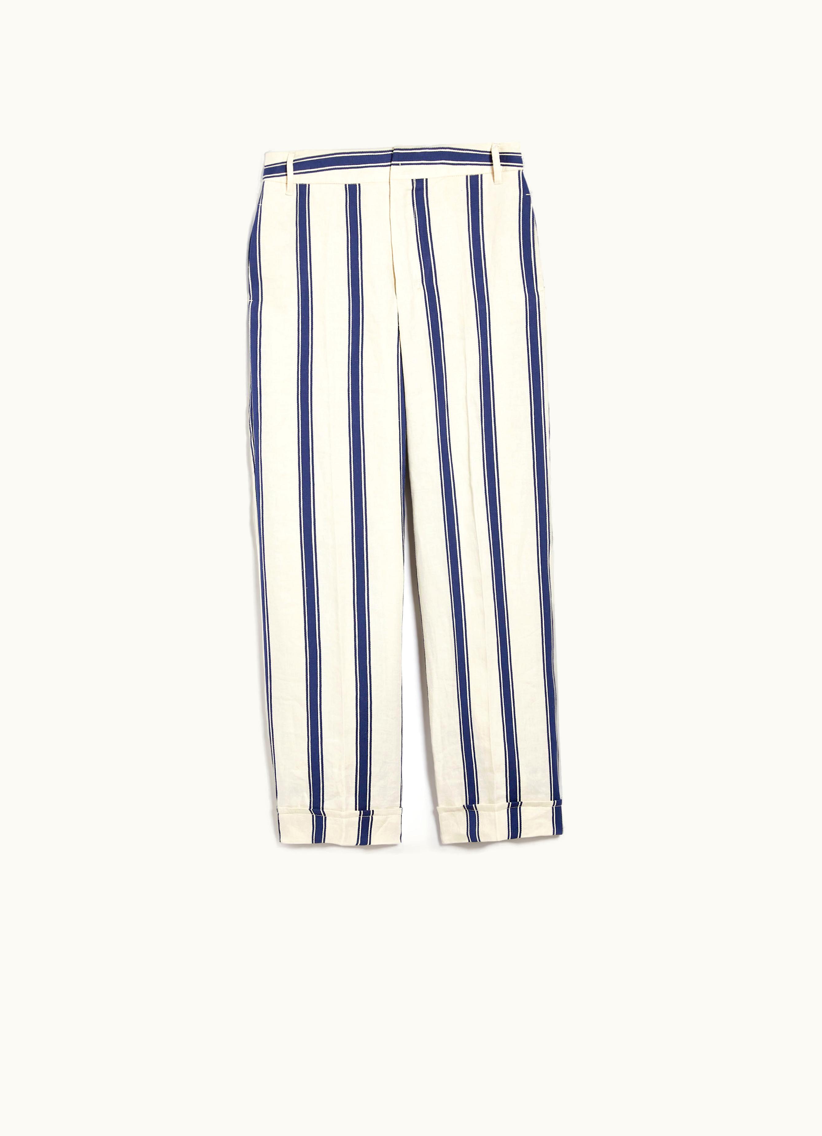 Max Mara Max Mara Wide-fit Linen And Cotton Trousers Beige Elise