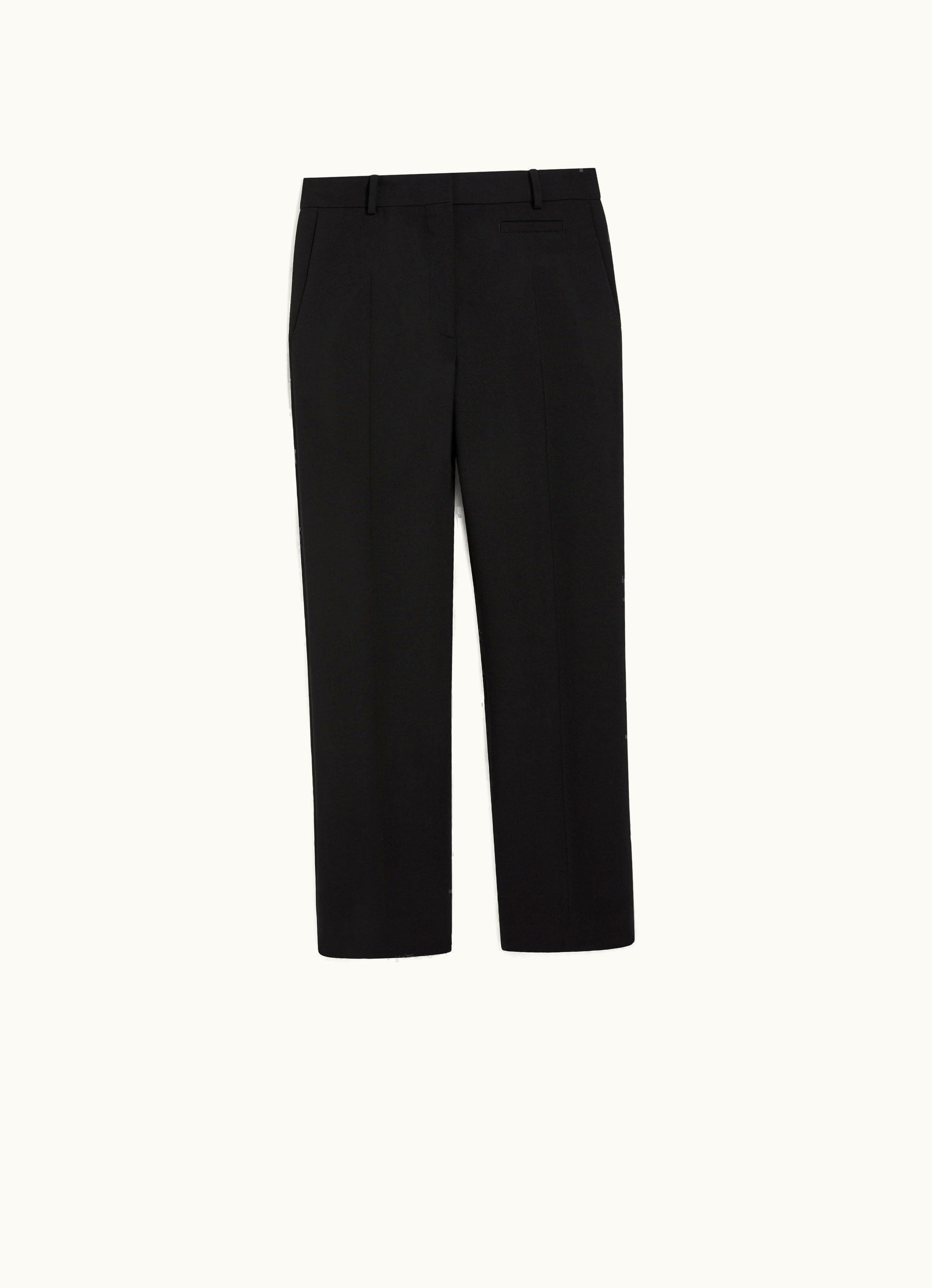 Max Mara Max Mara Slim-fit Stretch Wool Trousers Black Romagna