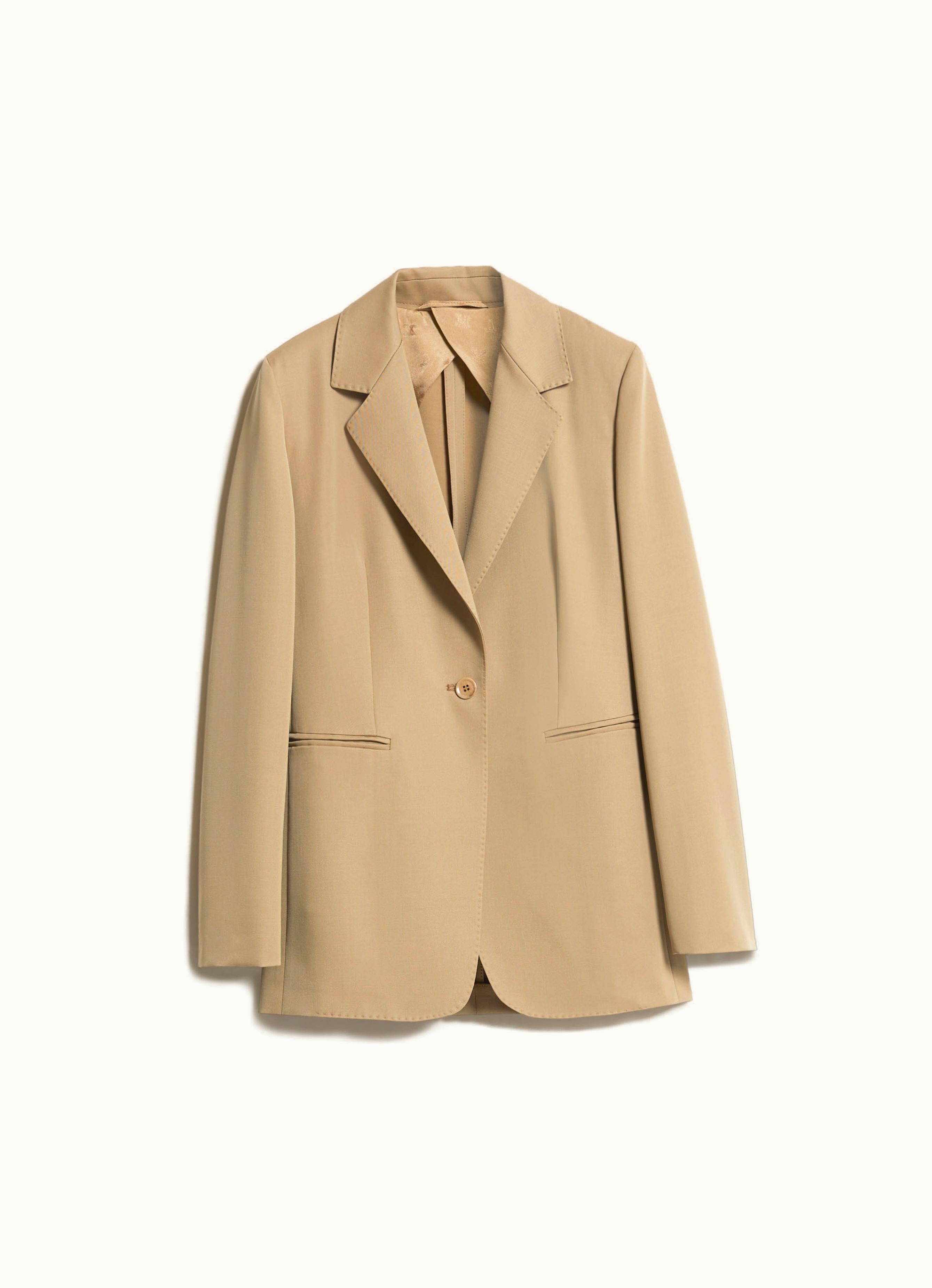 Max Mara Max Mara Wool And Mohair semi-fitted Blazer Sand Sandalo