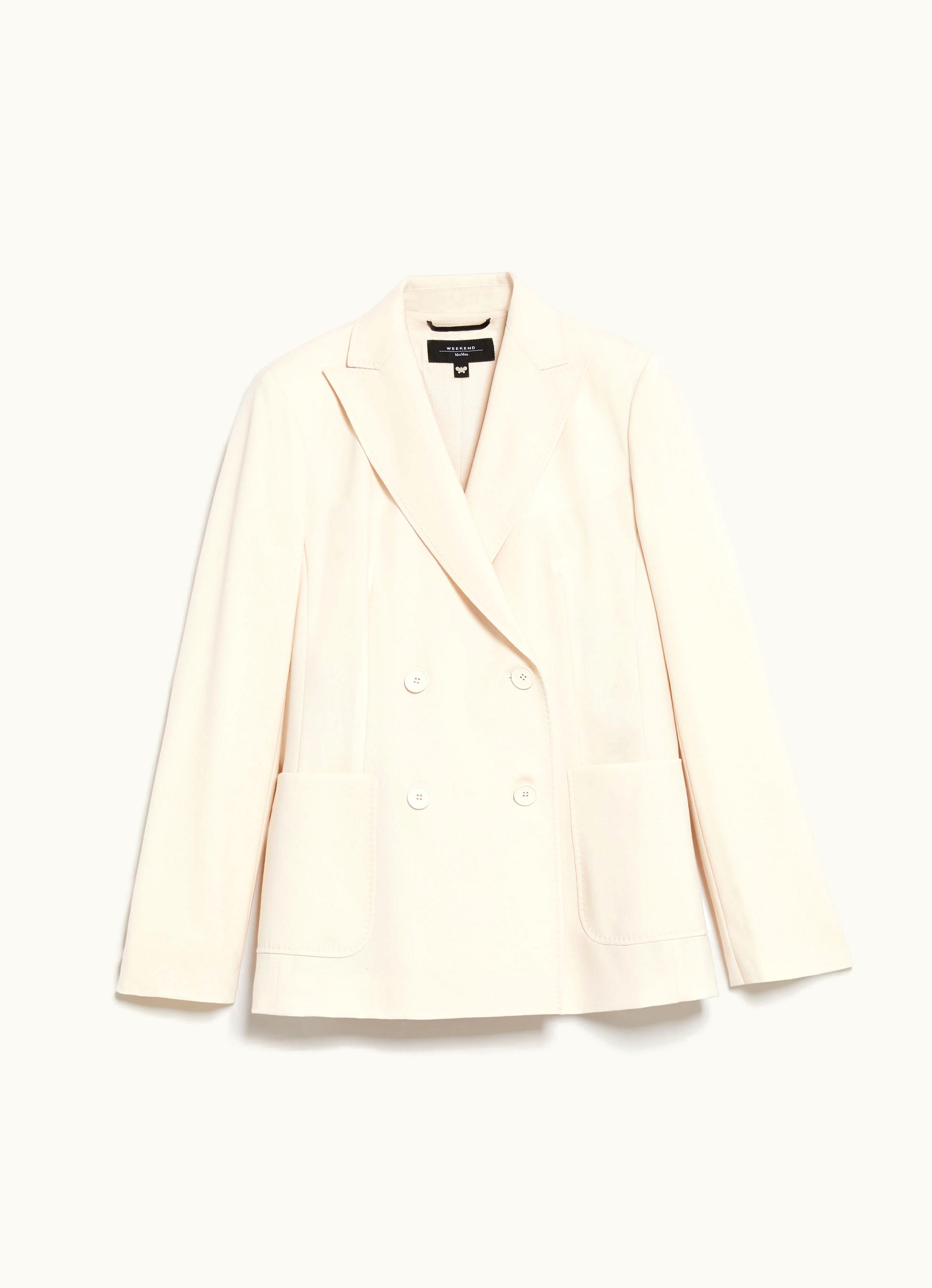 Max Mara Max Mara Tailored Woollen Cloth Blazer Ivory Nervoso
