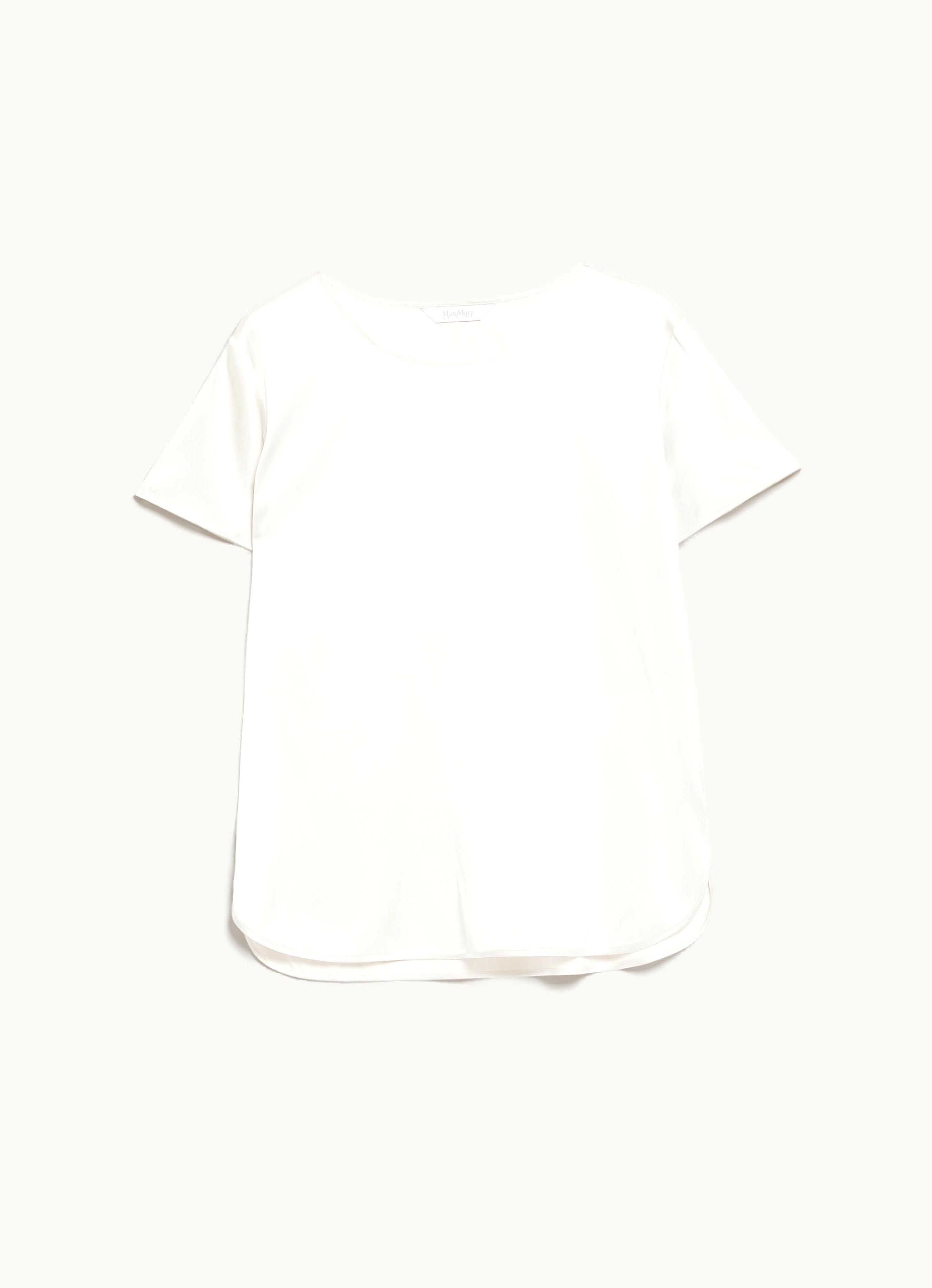 Max Mara Max Mara Washed Stretch Satin T-shirt Ice Cortona