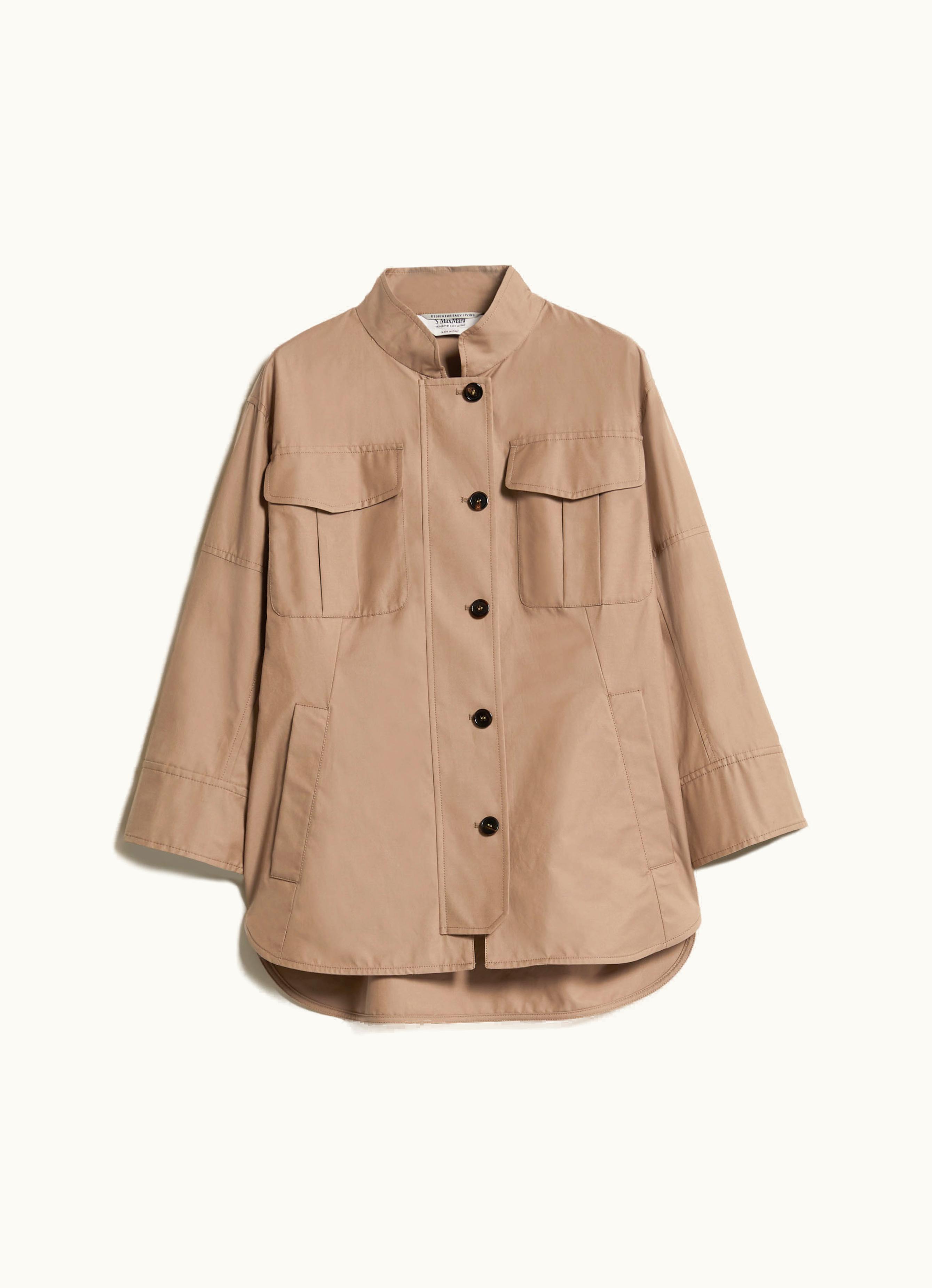 Max Mara Max Mara Cotton Twill Shirt With Pockets Camel Valerie
