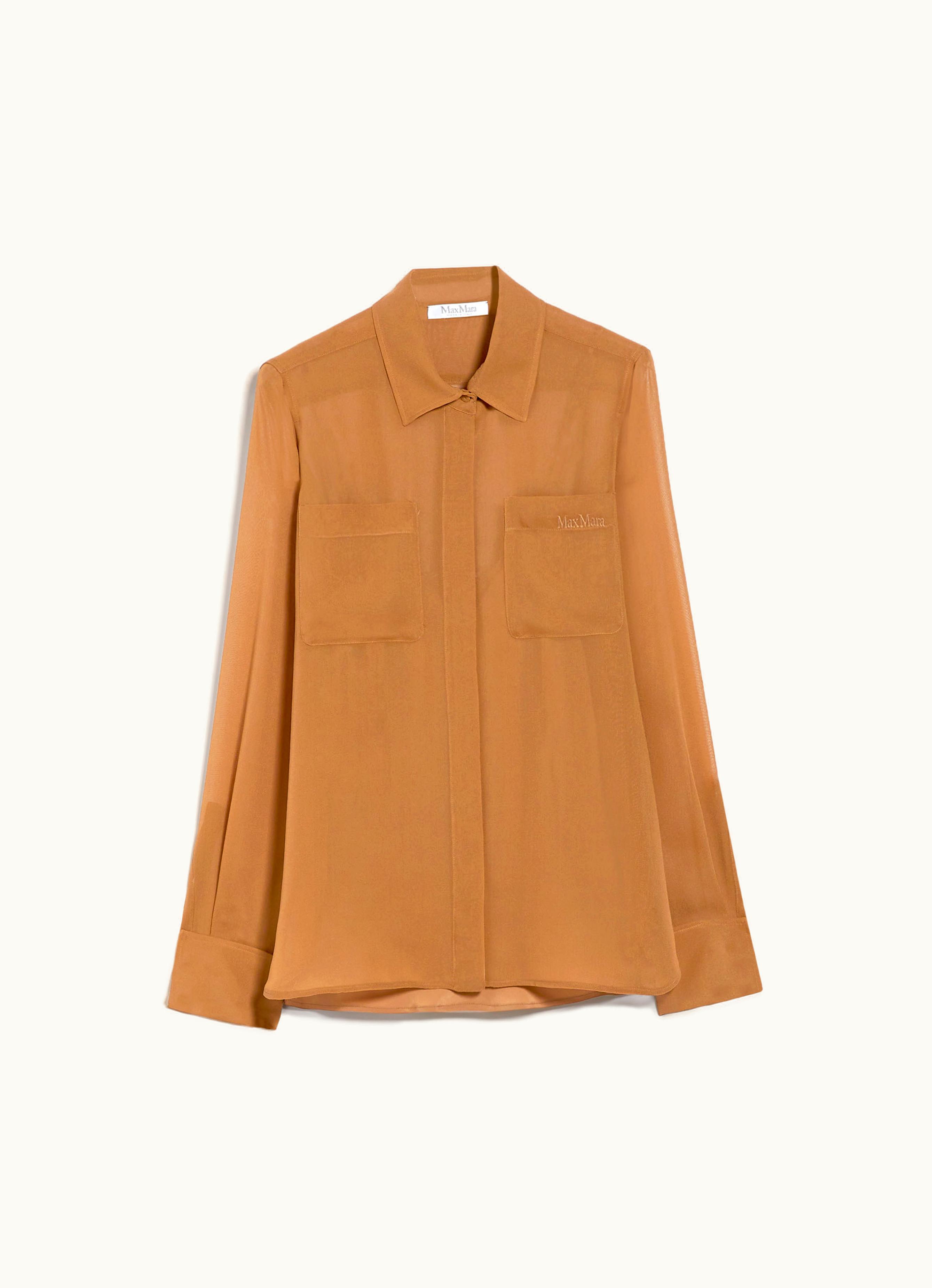 Max Mara Max Mara Silk Georgette Shirt Clay Vongola