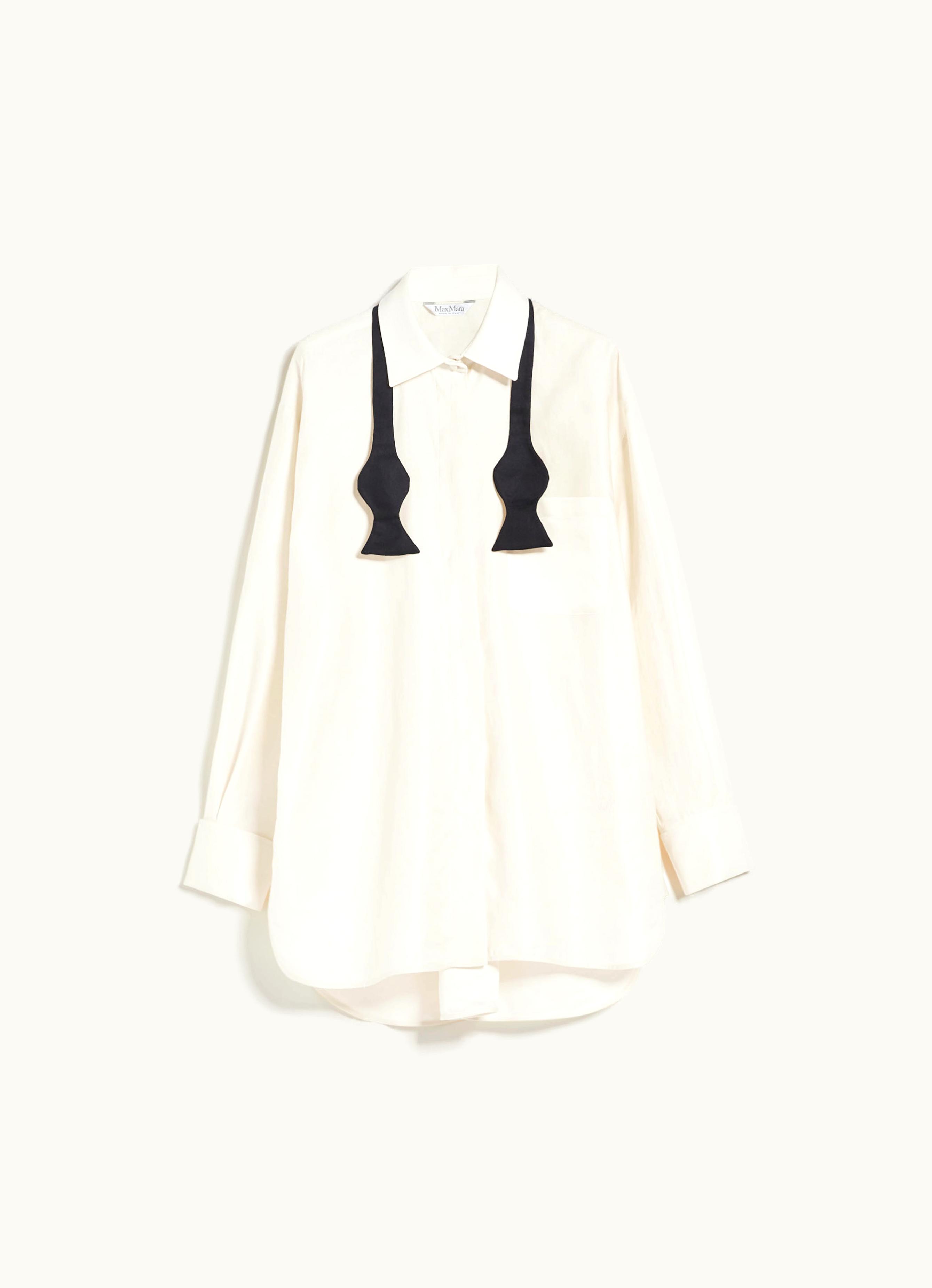 Max Mara Max Mara Oversize men’s-style Cotton Shirt Ivory Marea