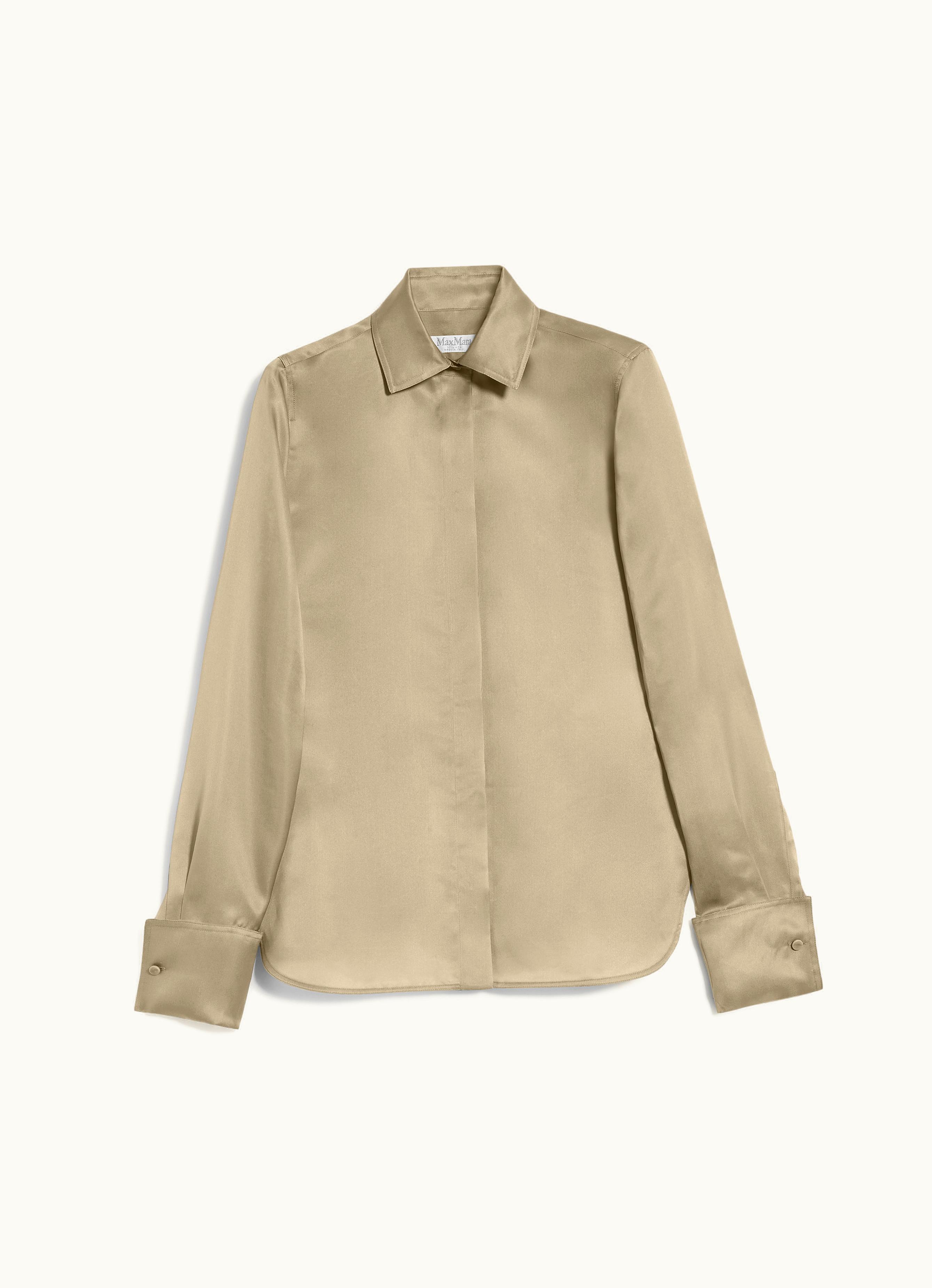 Max Mara Max Mara Silk Organza Shirt Olive Green Nola