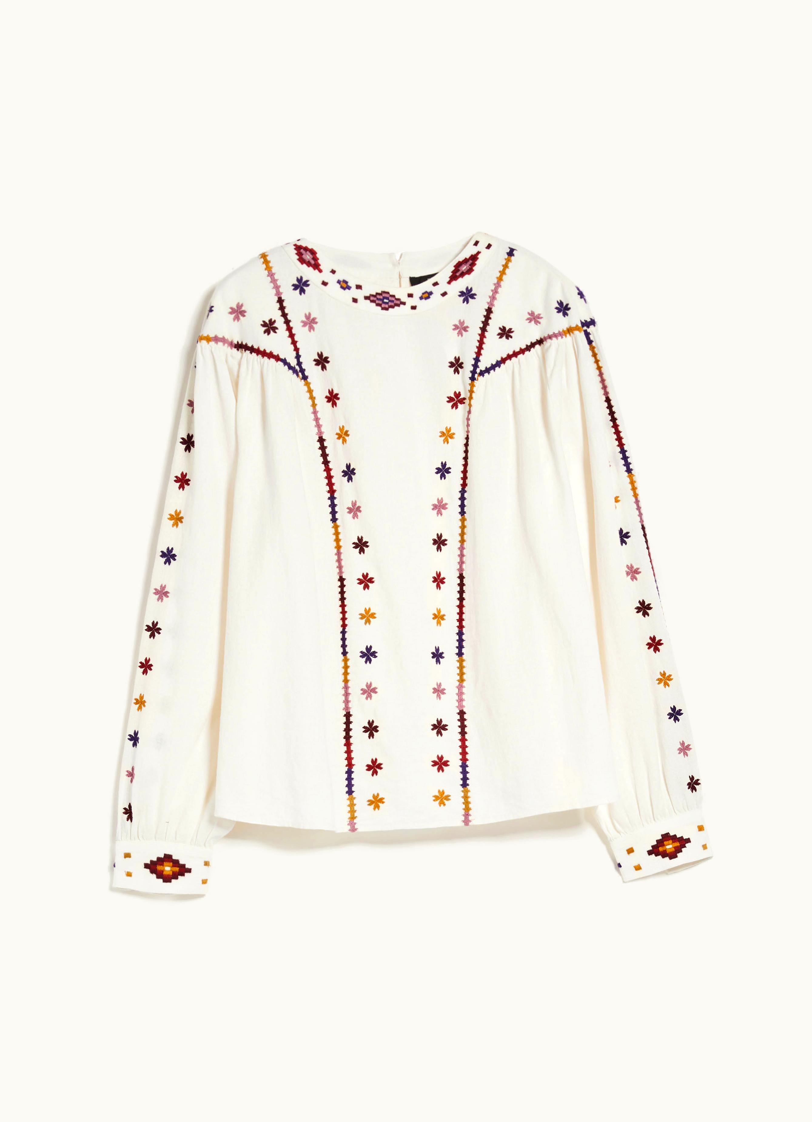 Max Mara Max Mara Cotton Sable Blouse Ivory Zampa