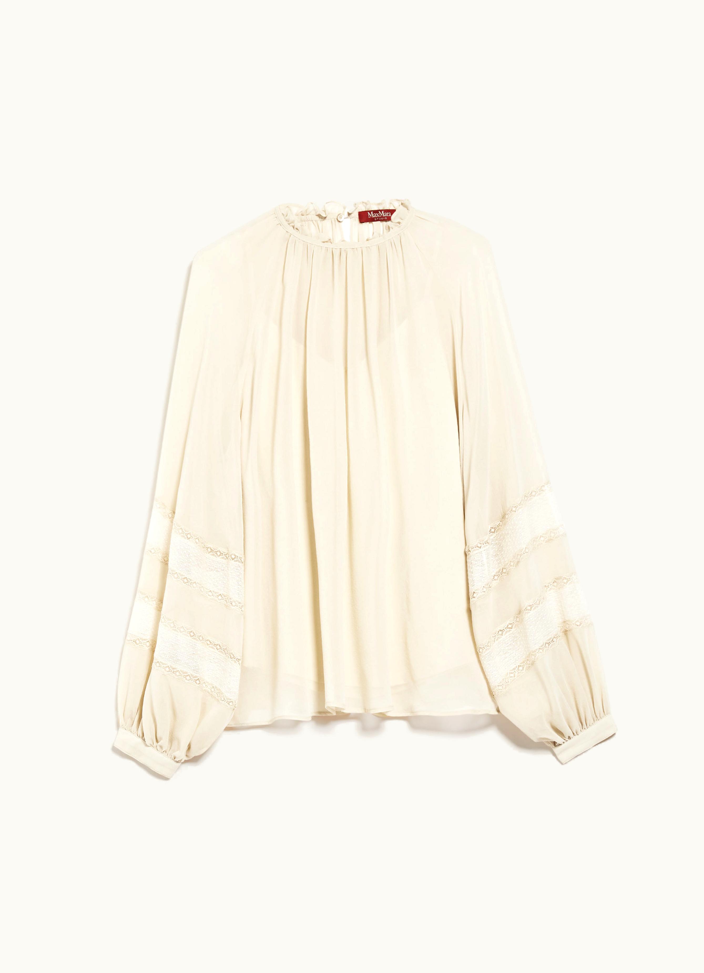 Max Mara Max Mara Silk Georgette Blouse Sand Tazzina