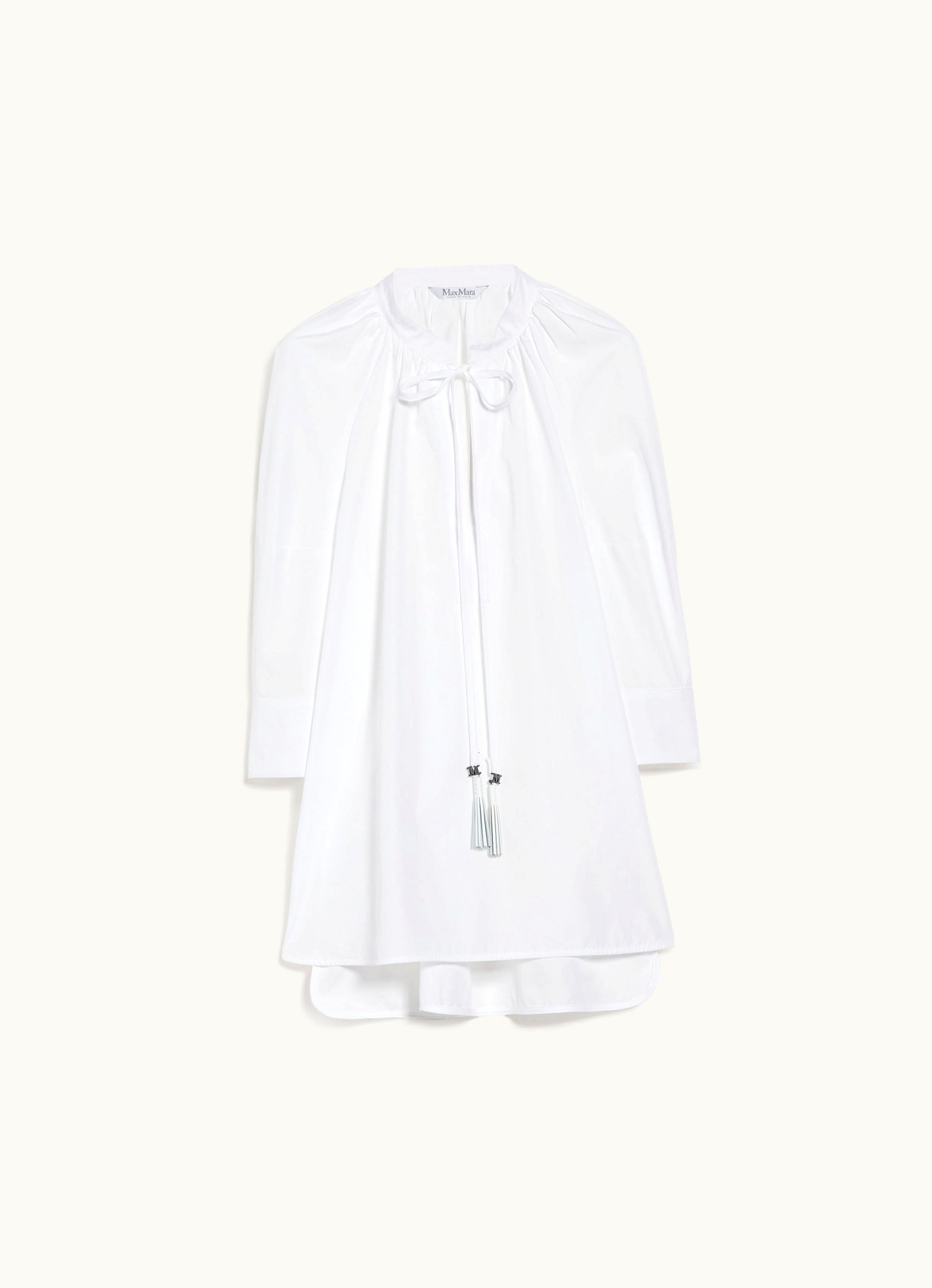 Max Mara Max Mara Cotton Shirt With Balloon Sleeves Optical White Carpi