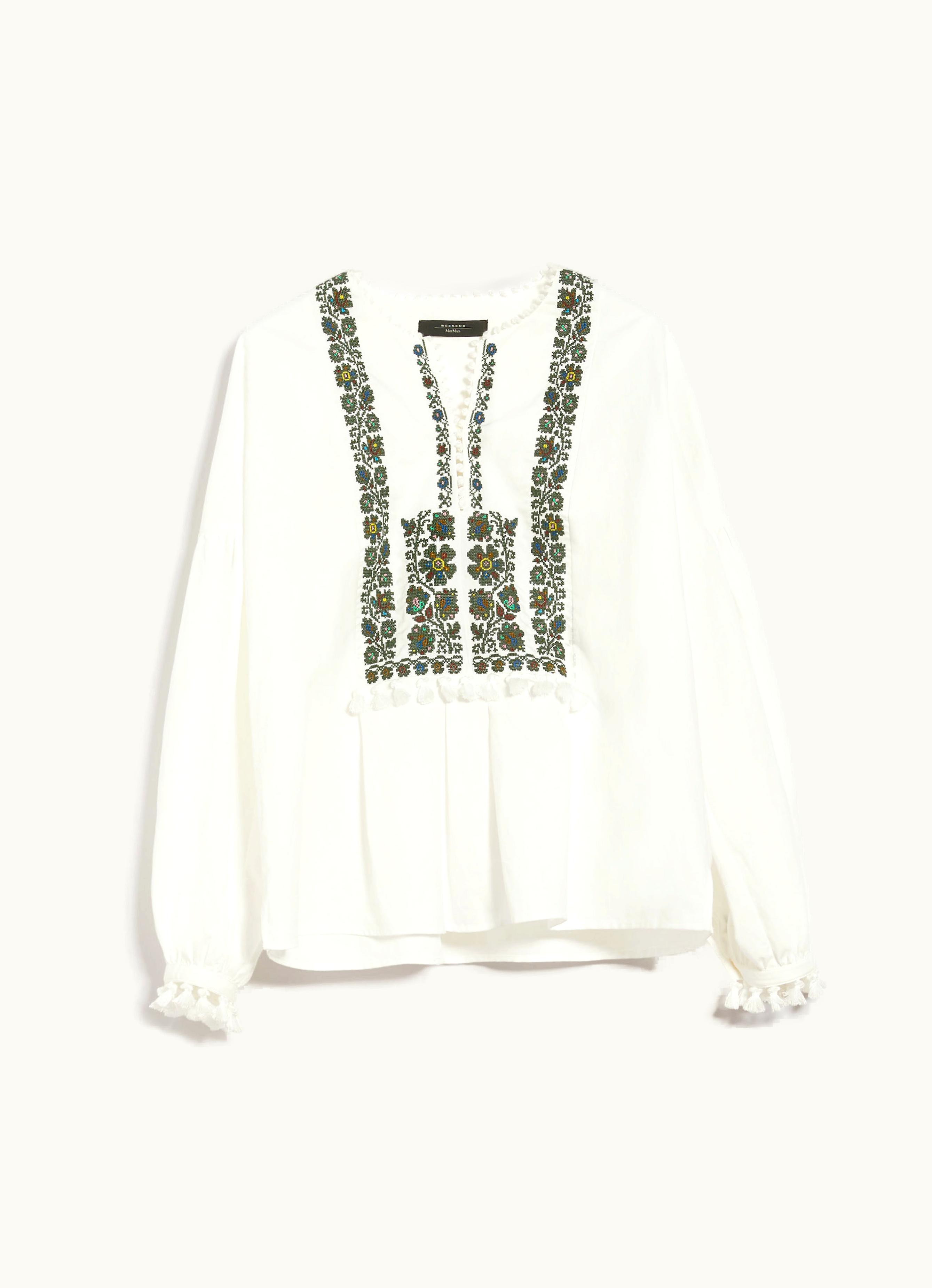 Max Mara Max Mara Cotton And Linen Canvas Shirt White Radica