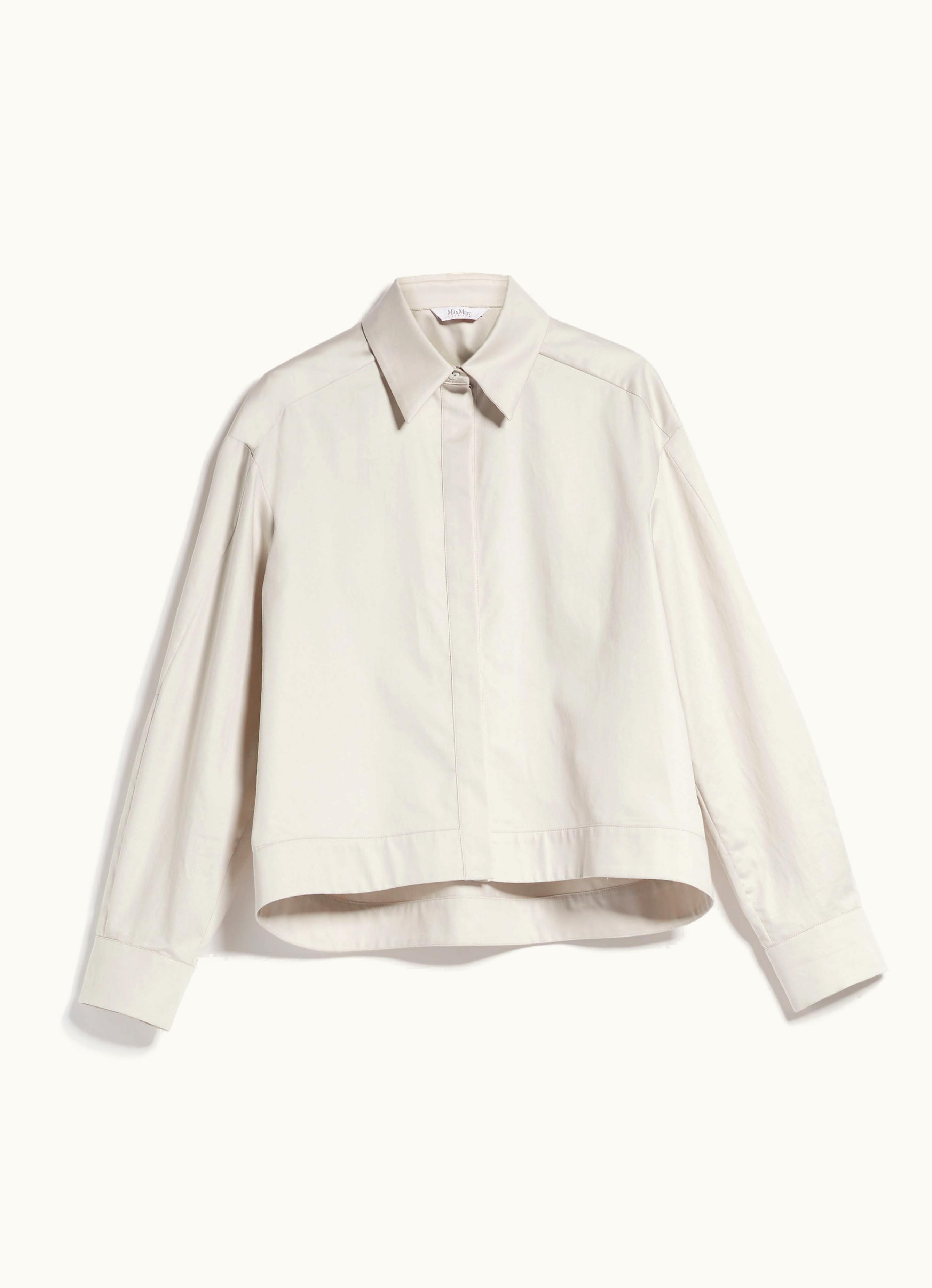 Max Mara Max Mara Cotton Sateen Shirt Stone Dandy