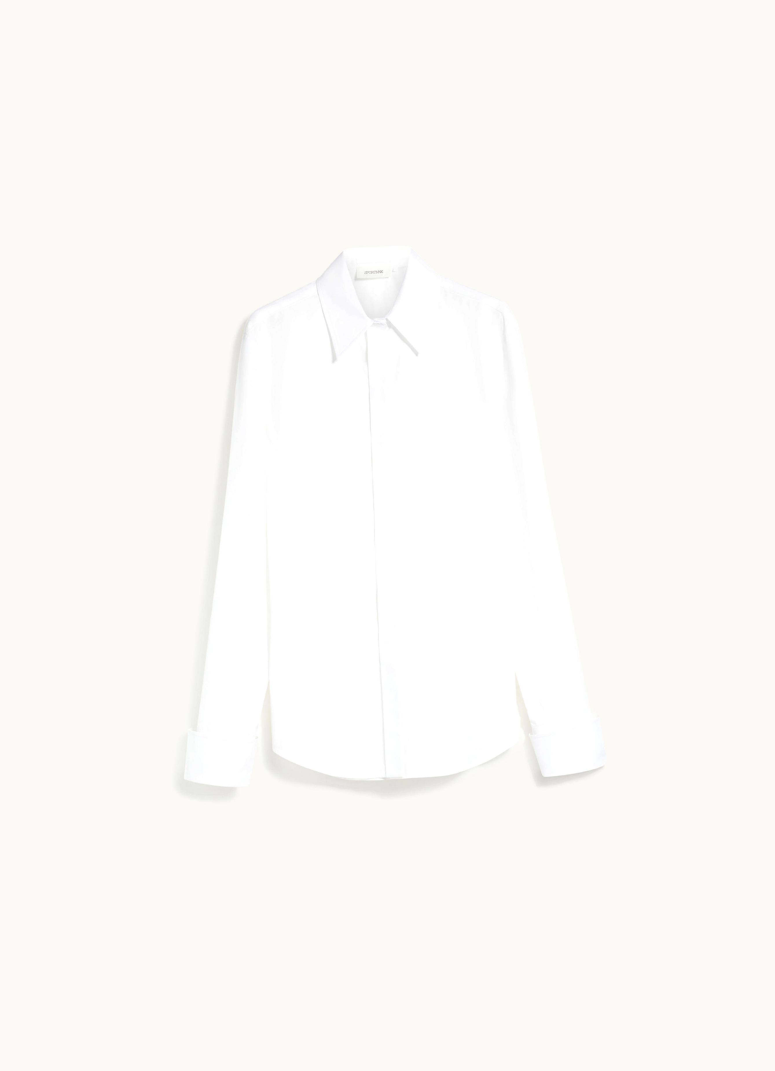 Max Mara Max Mara Cotton Poplin Shirt Optical White Cobea