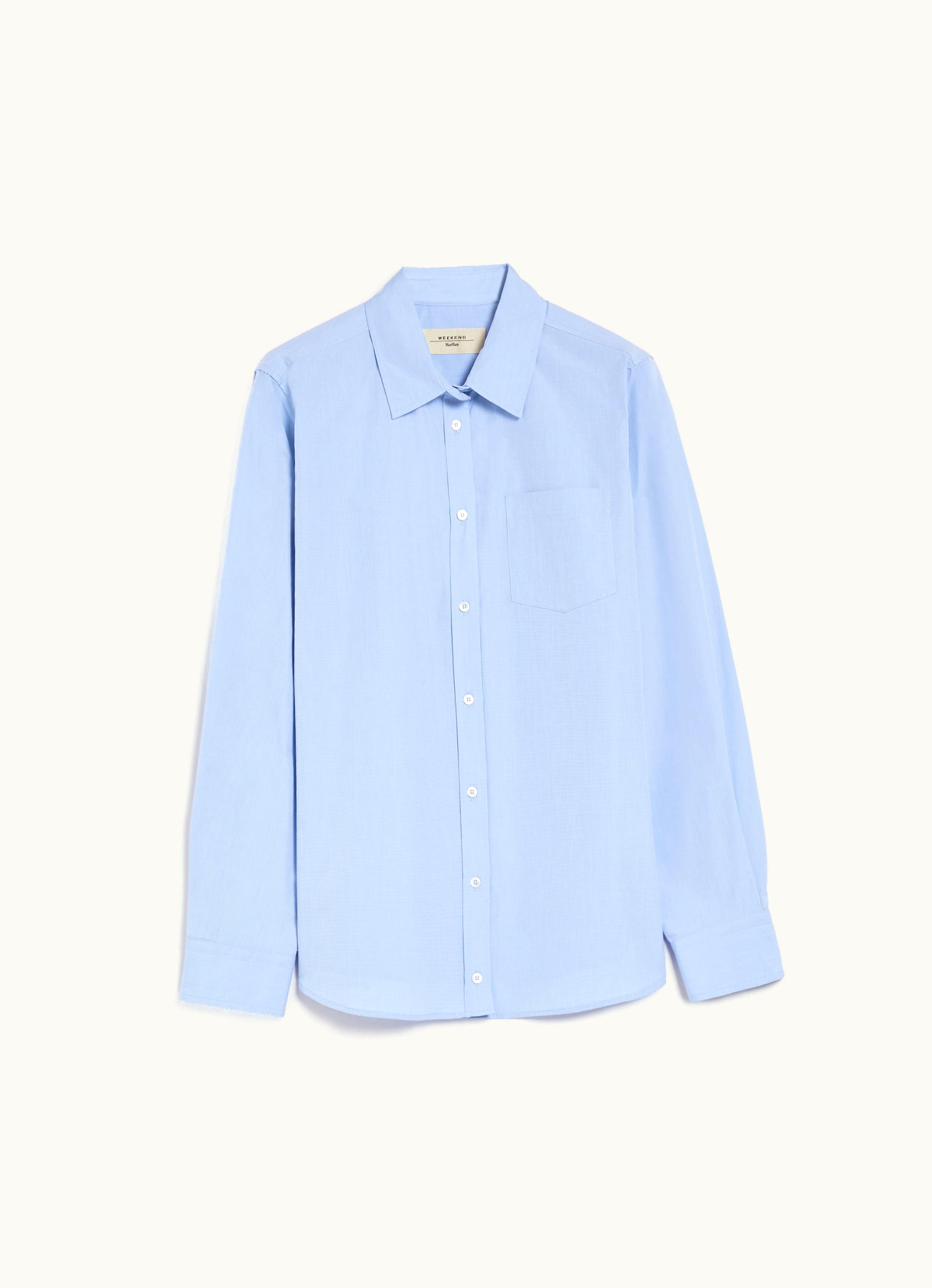 Max Mara Max Mara Striped straight-fit Poplin Shirt Sky Blue Viglio
