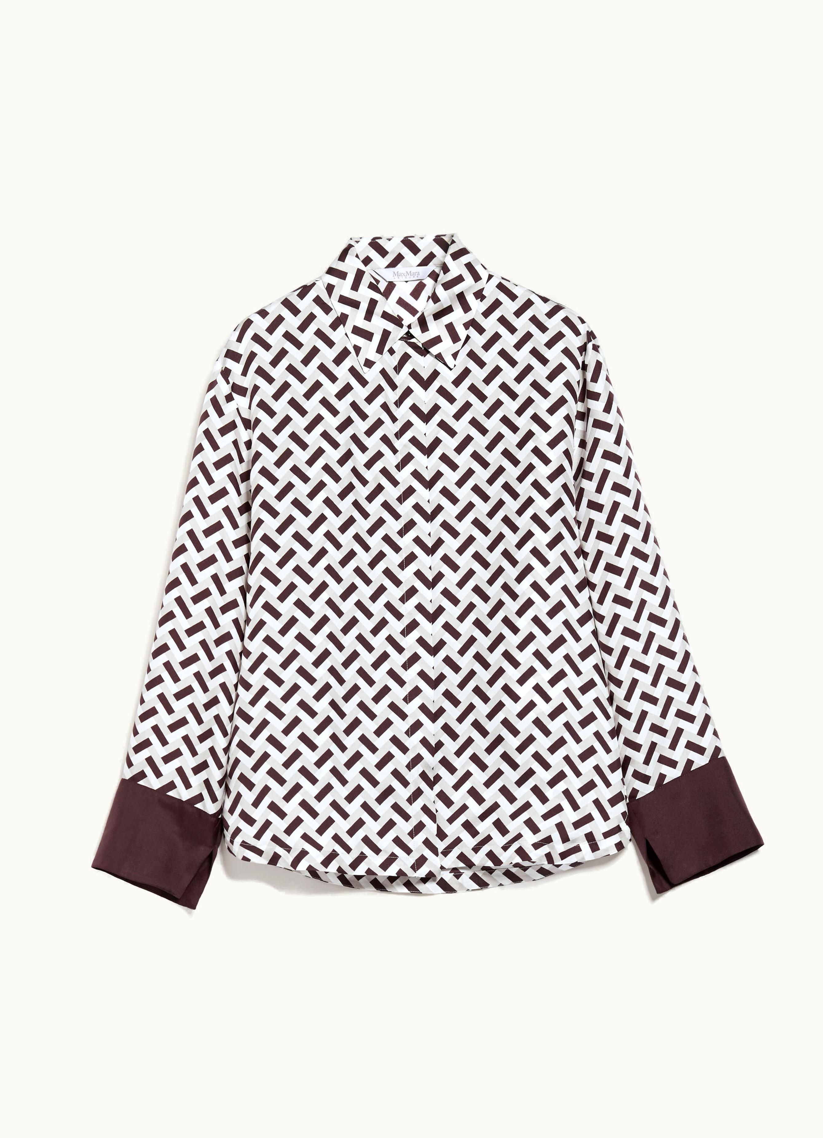 Max Mara Max Mara Silk Twill Shirt Stone Procida