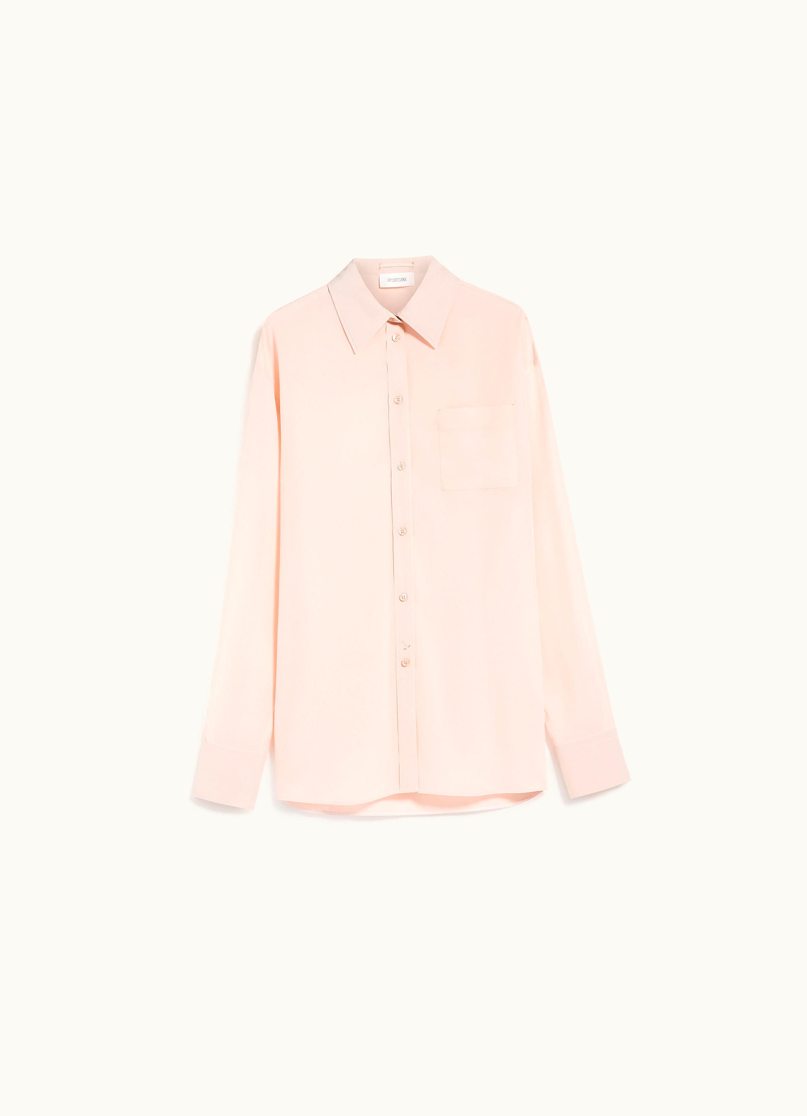 Max Mara Max Mara Comfort-fit Silk Crepe De Chine Shirt Powder Rovigo