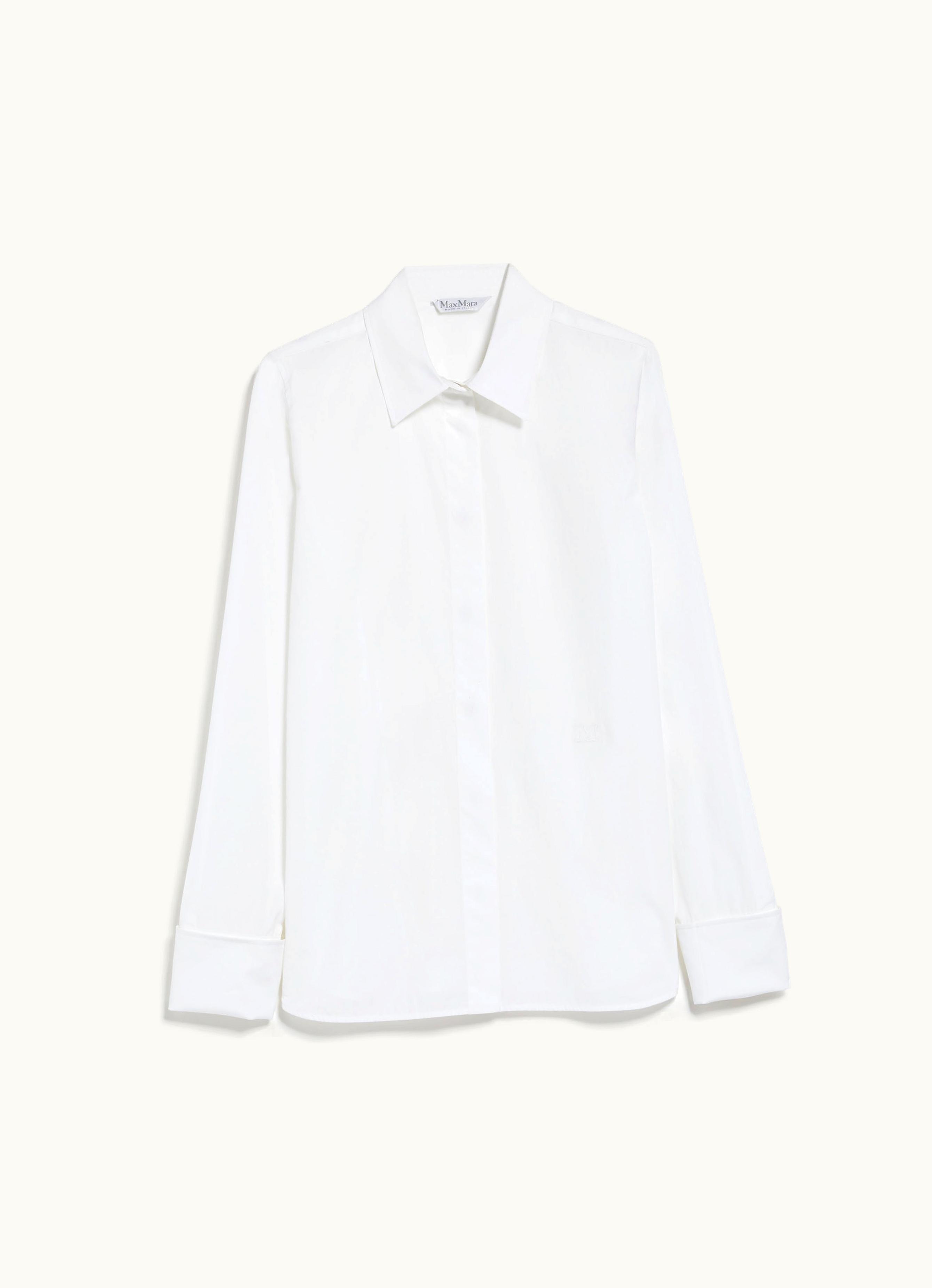 Max Mara Max Mara Men’s-style Cotton Crepe Shirt Optical White Knut