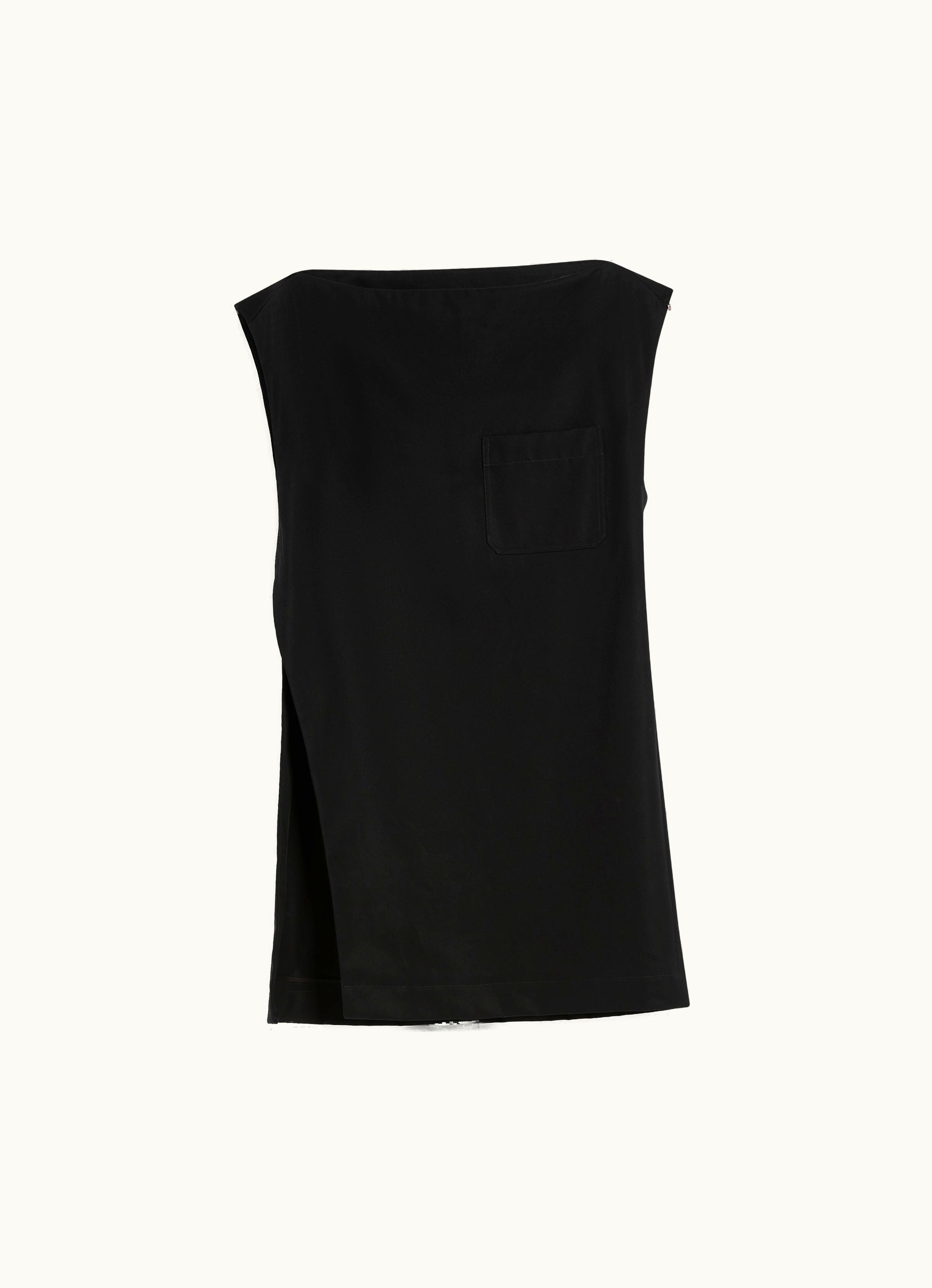 Max Mara Max Mara Sleeveless Waterproof Gabardine Tunic Black Marat