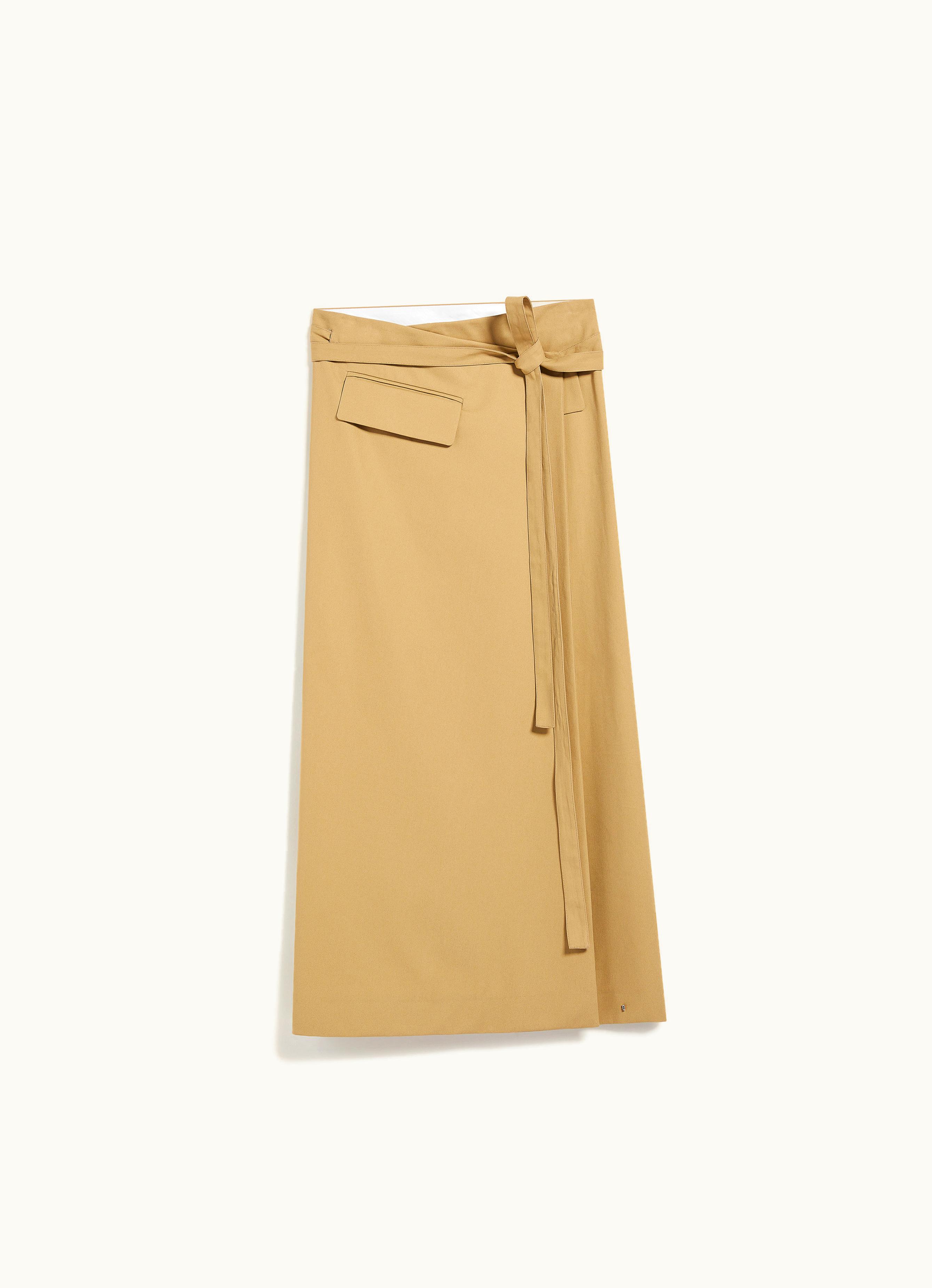 Max Mara Max Mara Long Waterproof Gabardine Skirt Beige Deserto