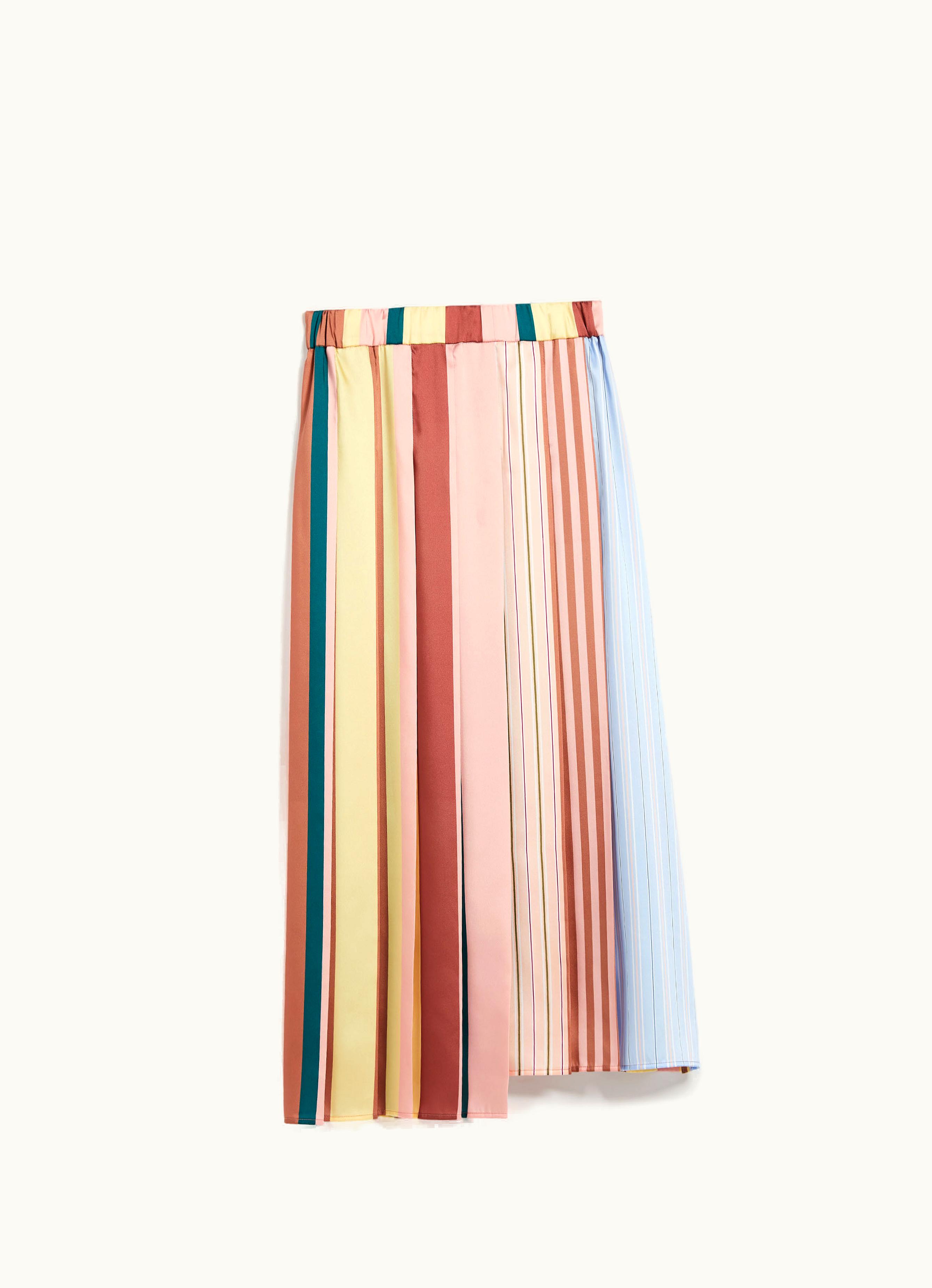 Max Mara Max Mara Pleated Printed Twill Skirt Avio Fagus