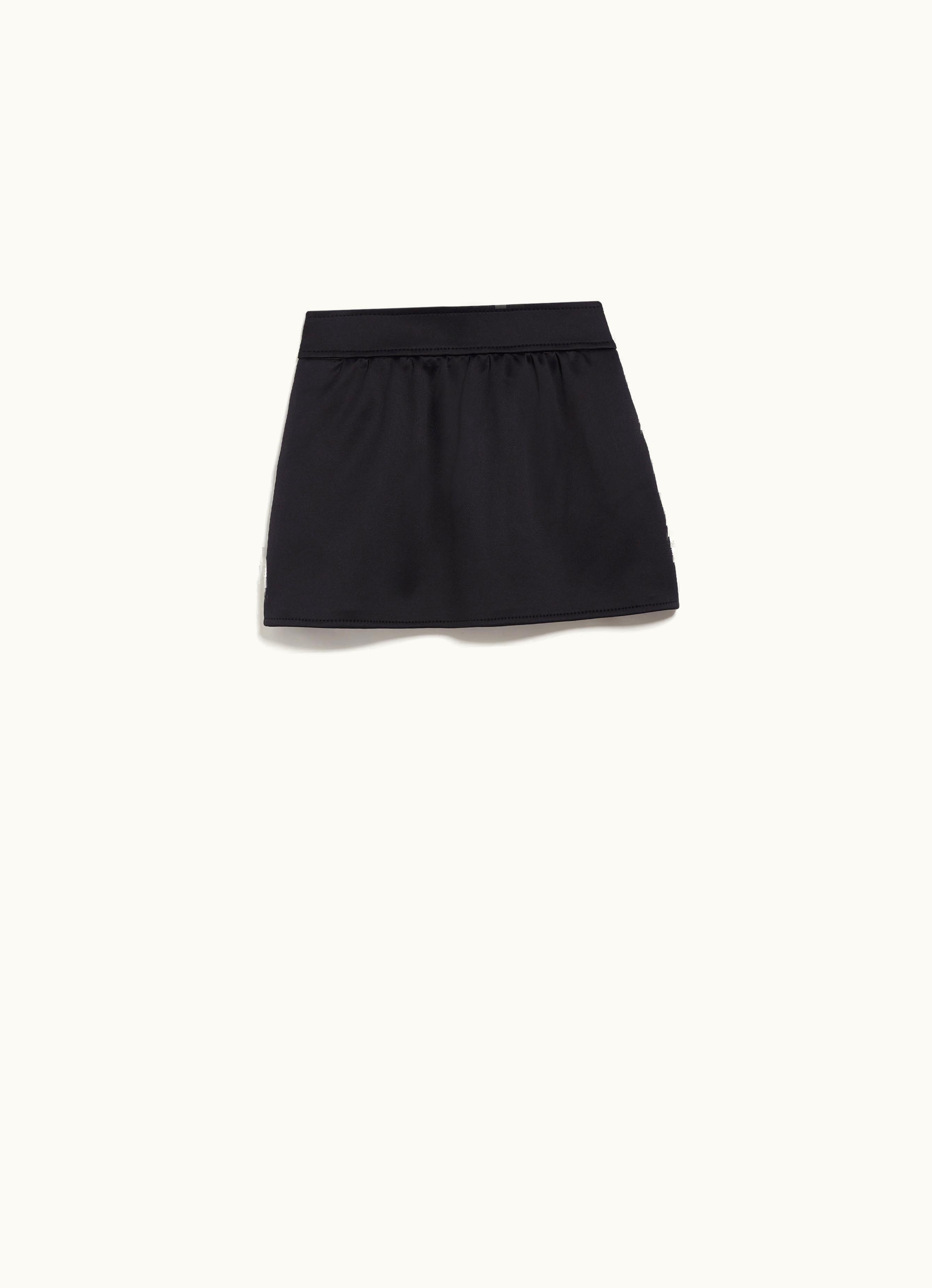 Max Mara Max Mara Short Skirt In Cotton Scuba Fabric Black Nettuno