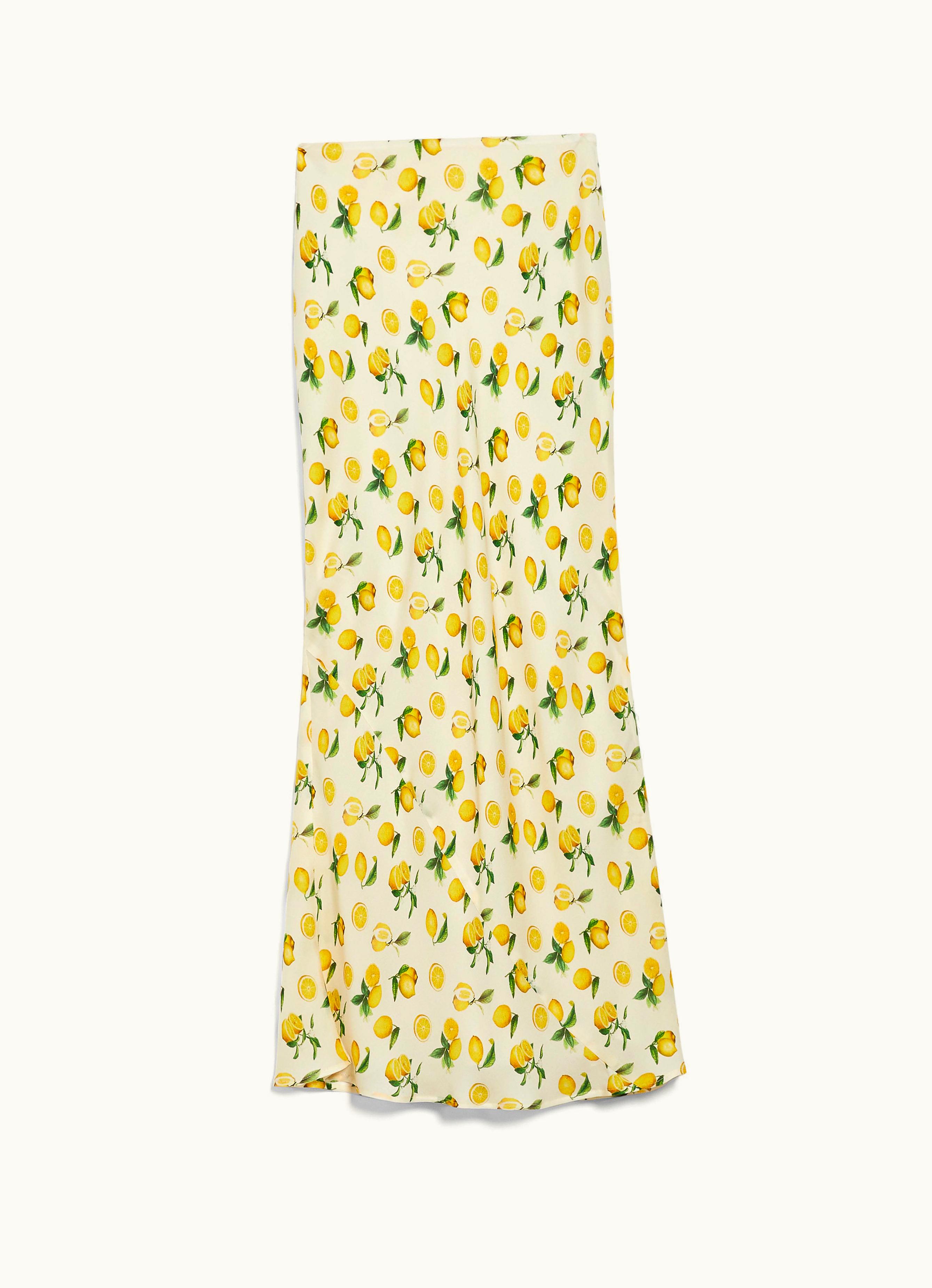 Max Mara Max Mara Slanted cut-detail Silk Skirt Vanilla Gerard