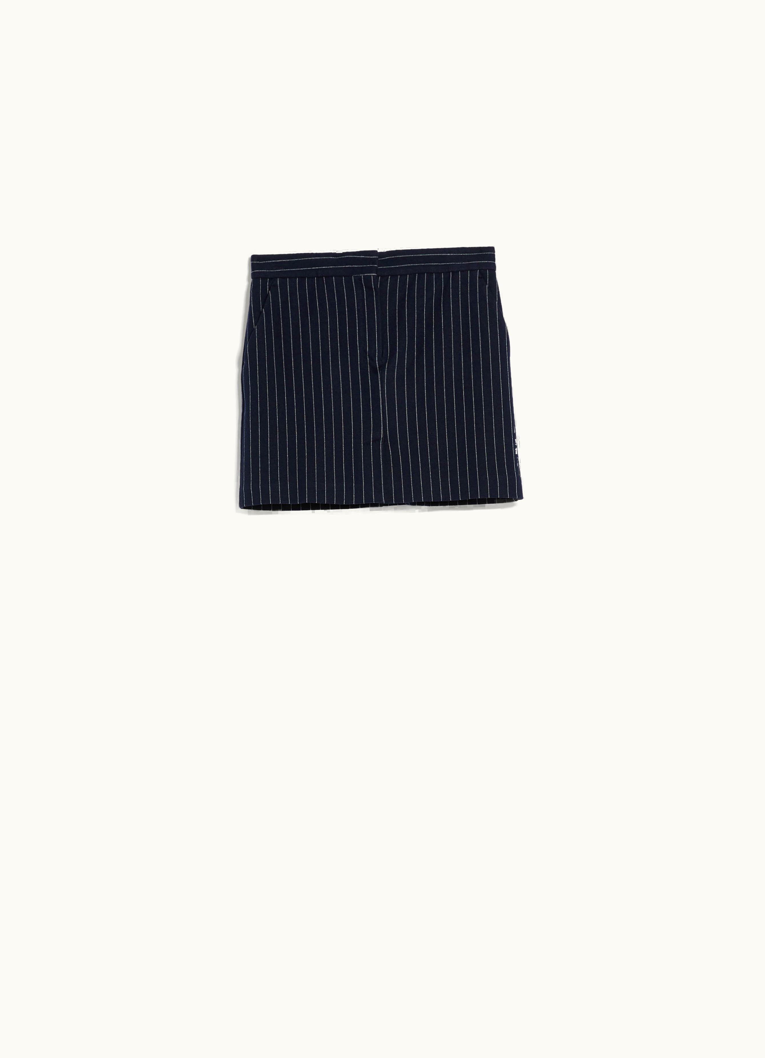 Max Mara Max Mara Pinstriped Jersey Mini Skirt Ultramarine Kirsch