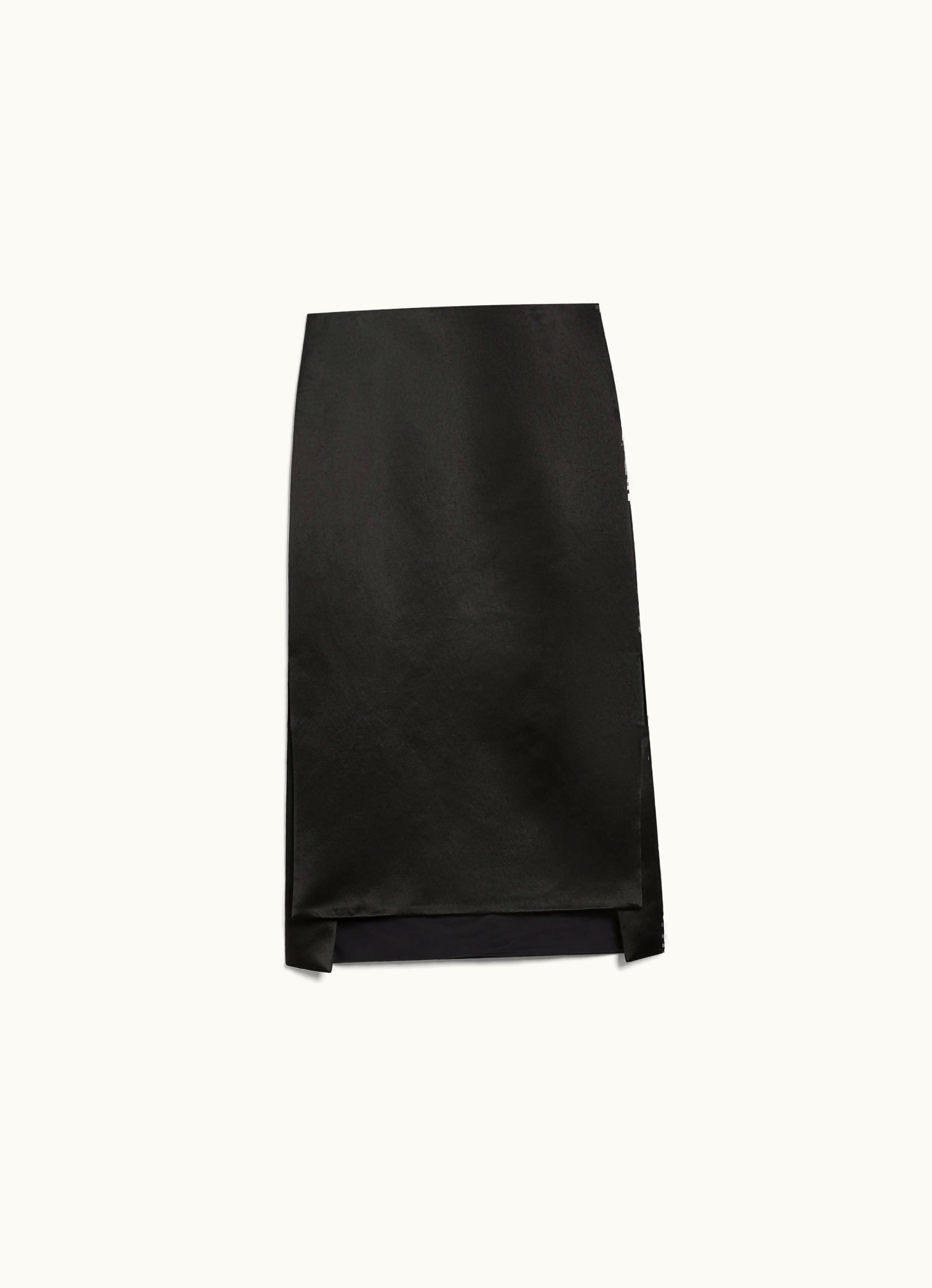 Max Mara Max Mara Long Slit wrap-style Skirt Black Hudson