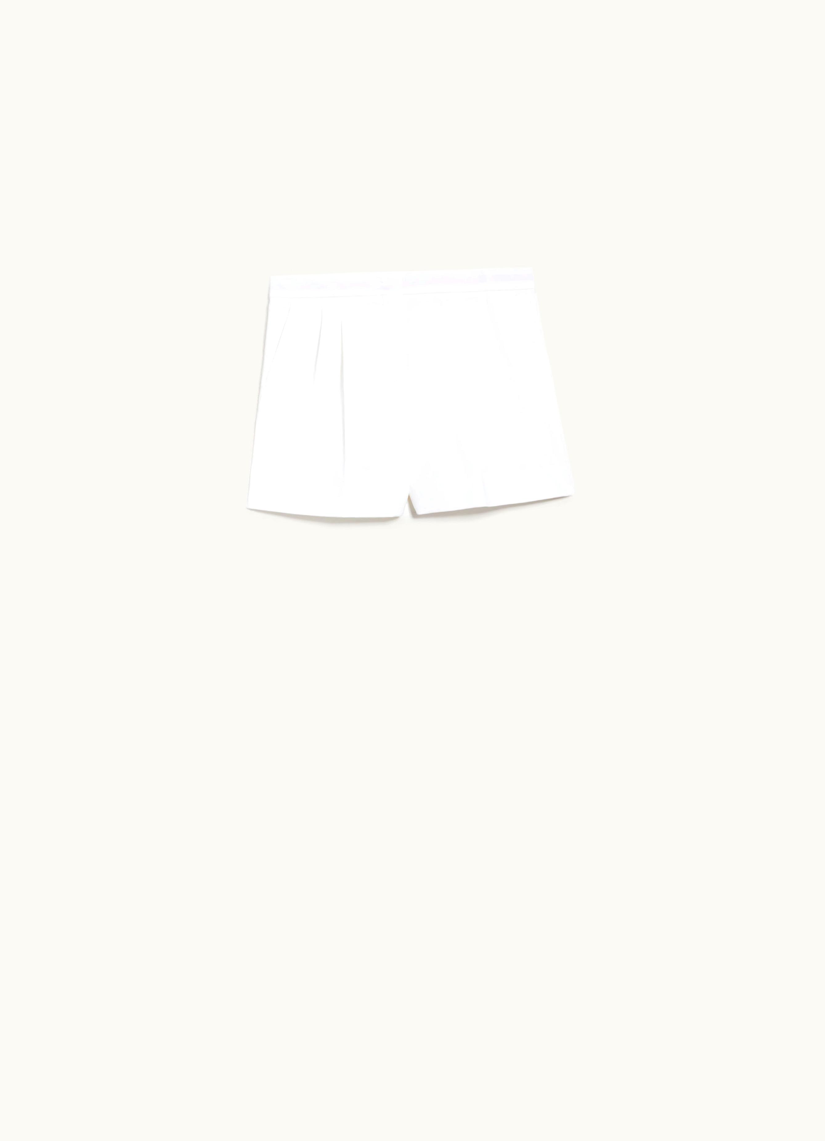 Max Mara Max Mara Cotton Gabardine Shorts White Adria