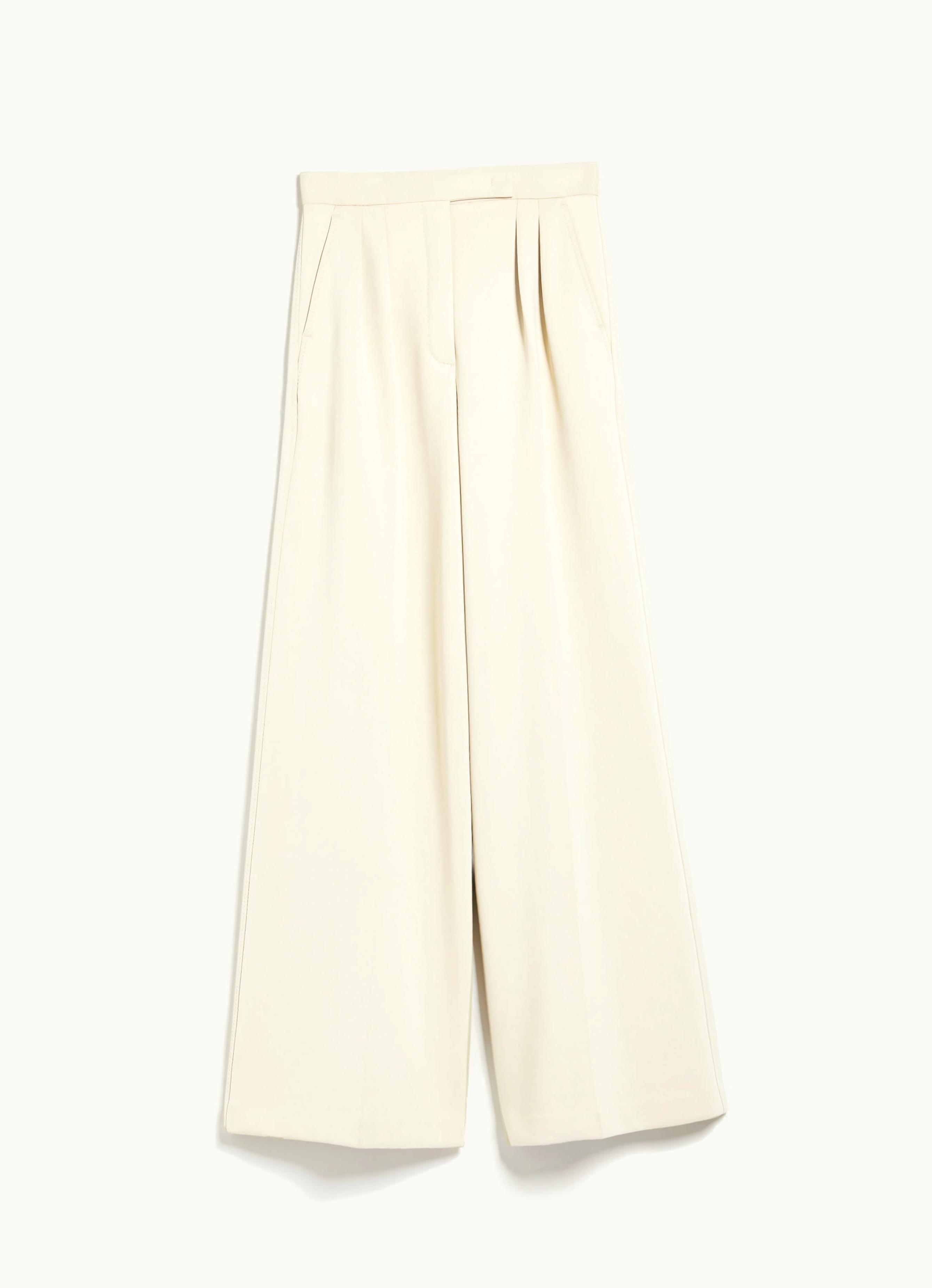 Max Mara Max Mara Flared Trousers In Scuba Jersey Beige Zinnia