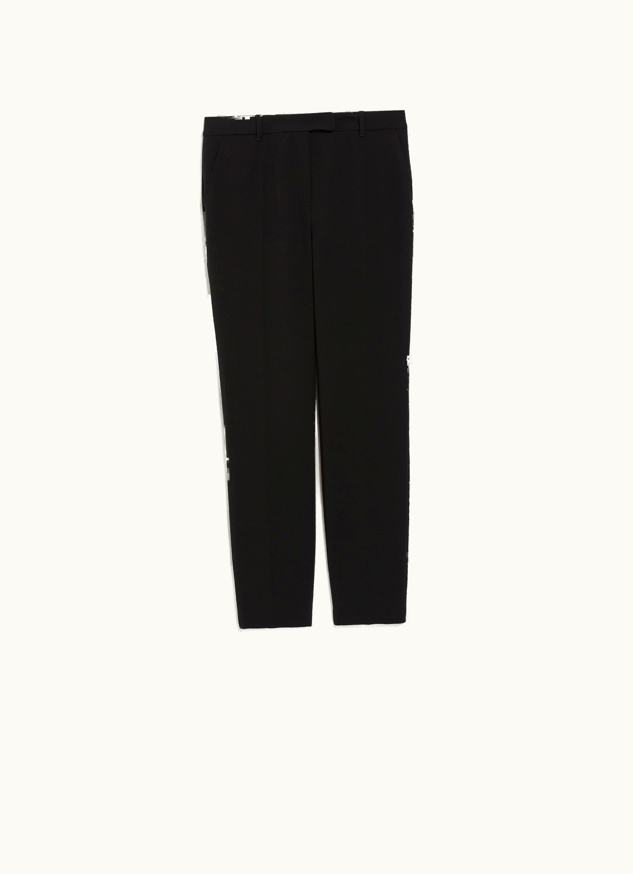 Max Mara Max Mara Slim Fit Cady Trousers Black Jerta
