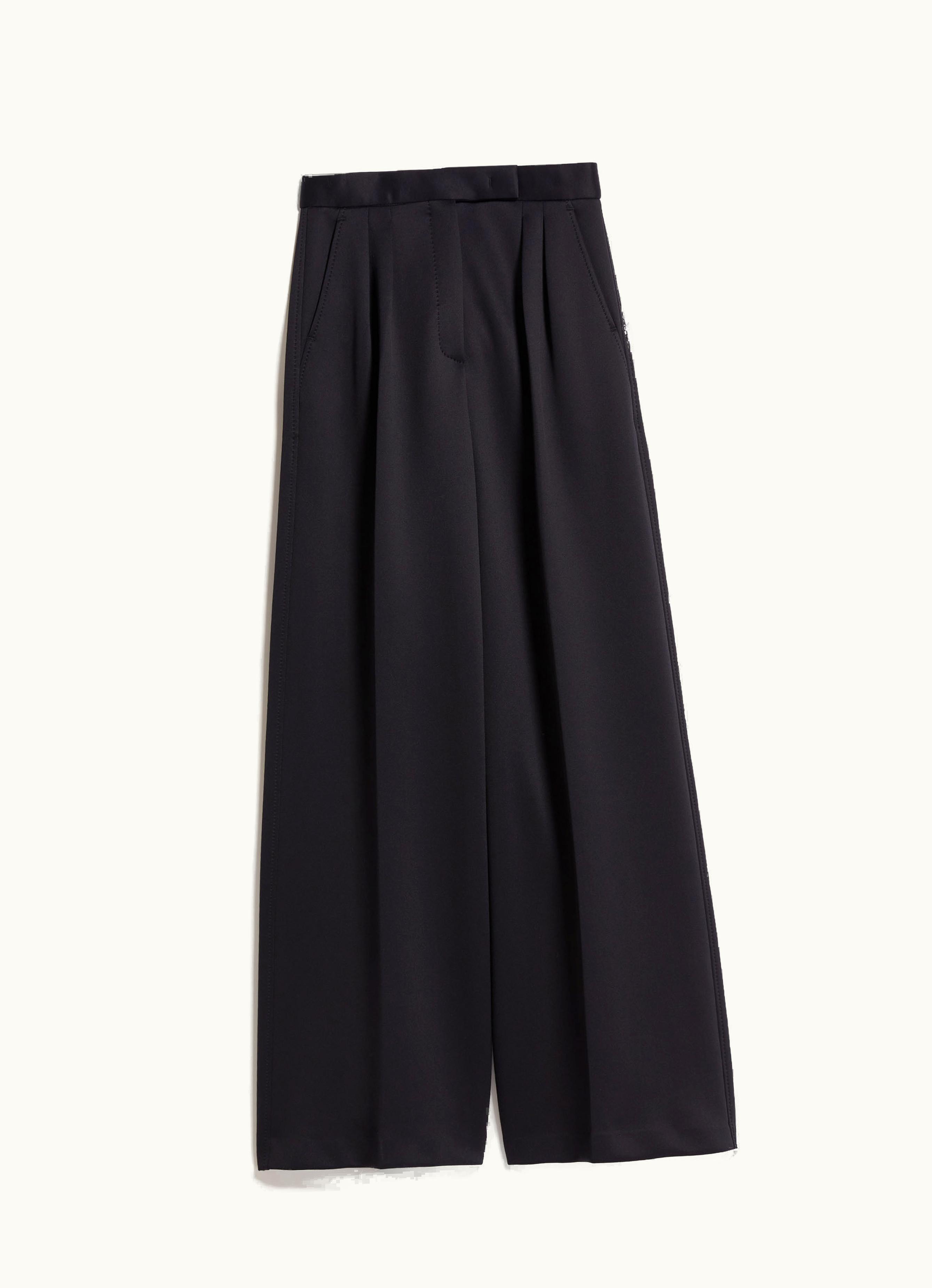 Max Mara Max Mara Flared Trousers In Scuba Jersey Black Zinnia