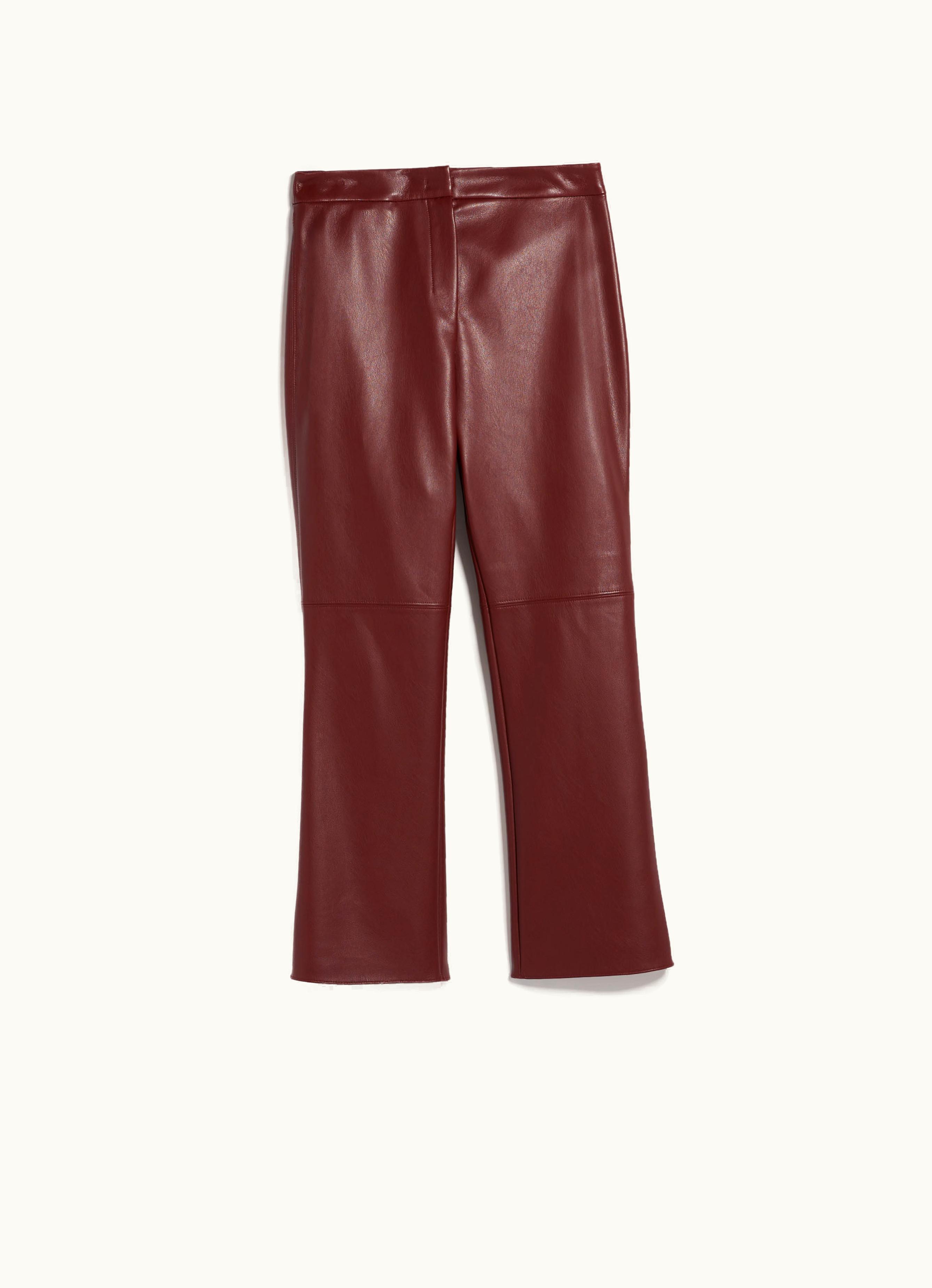 Max Mara Max Mara Coated Fabric Trousers Bordeaux Sublime