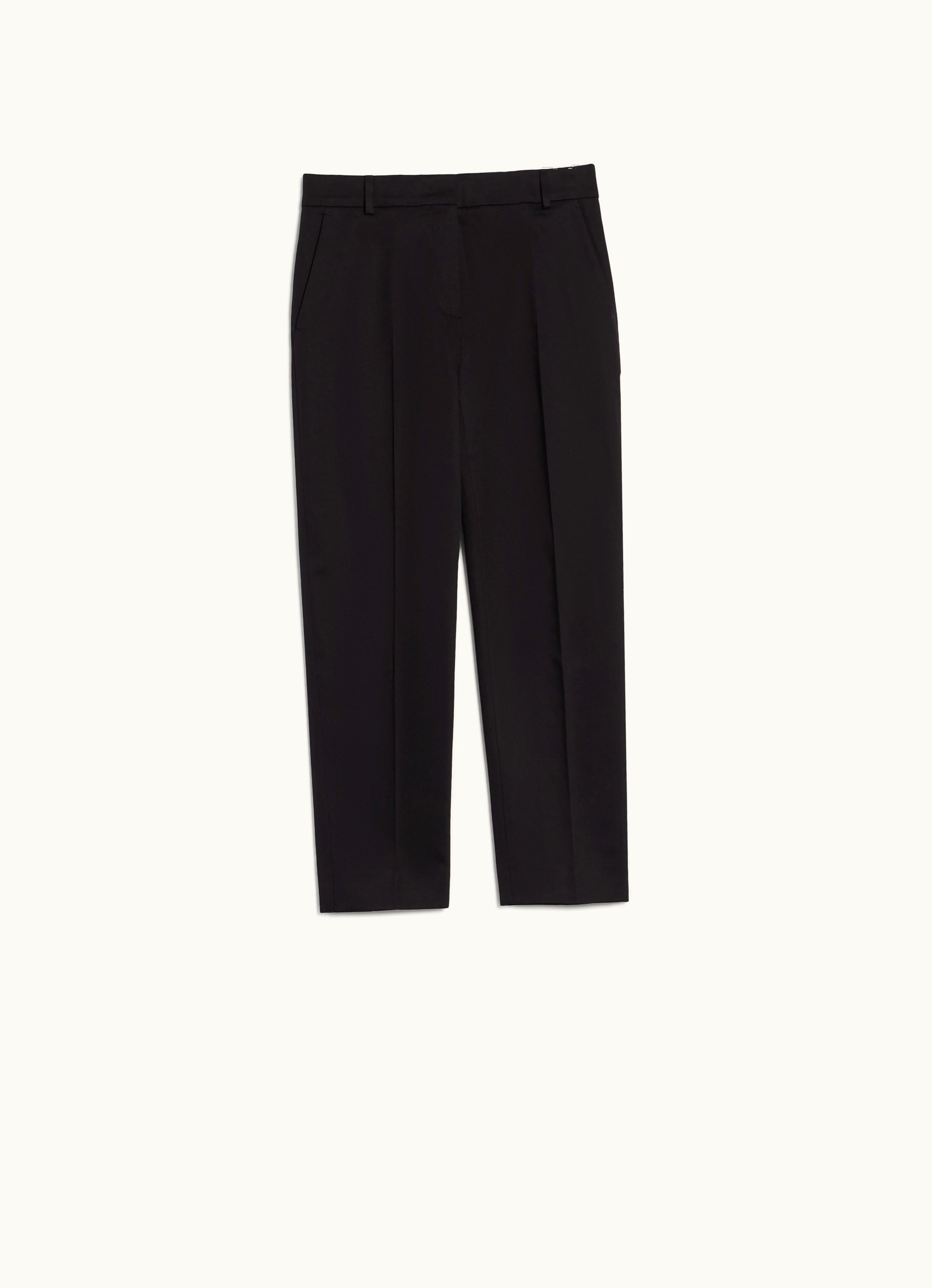 Max Mara Max Mara Stretch Satin Cropped Trousers Black Lince