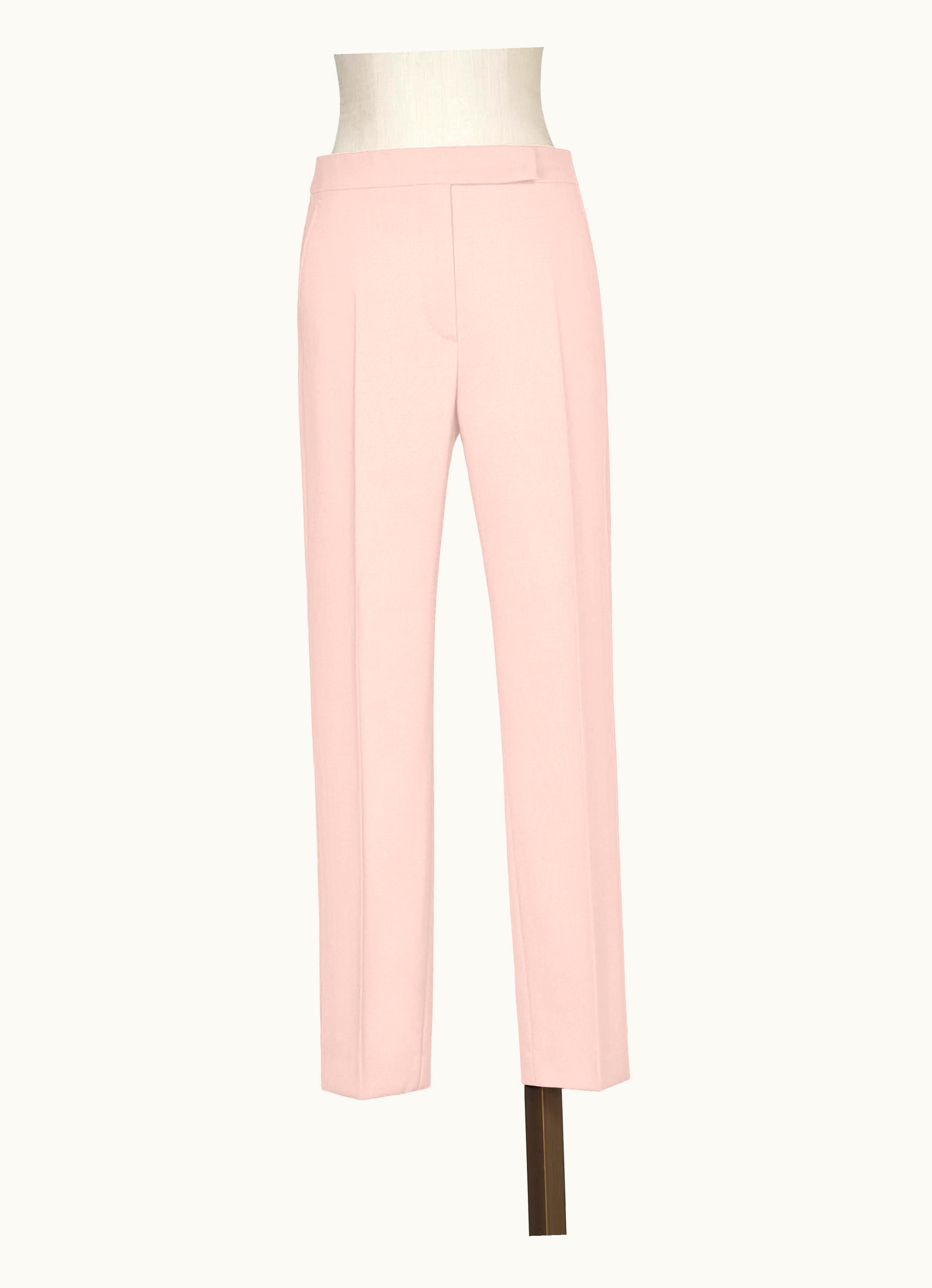 Max Mara Max Mara Wool And Mohair slim-fit Trousers Pink Veliero